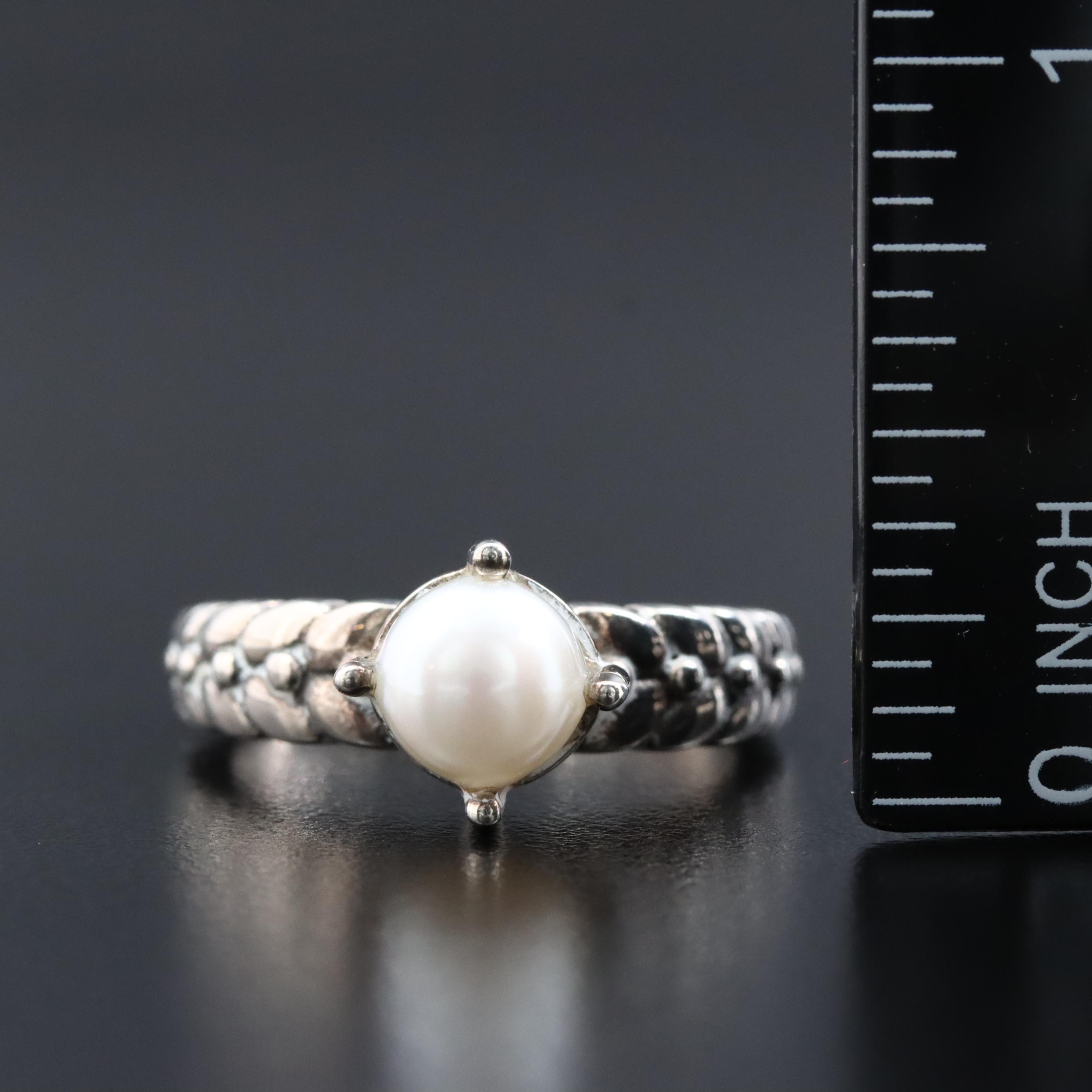 Sterling Pearl Ring