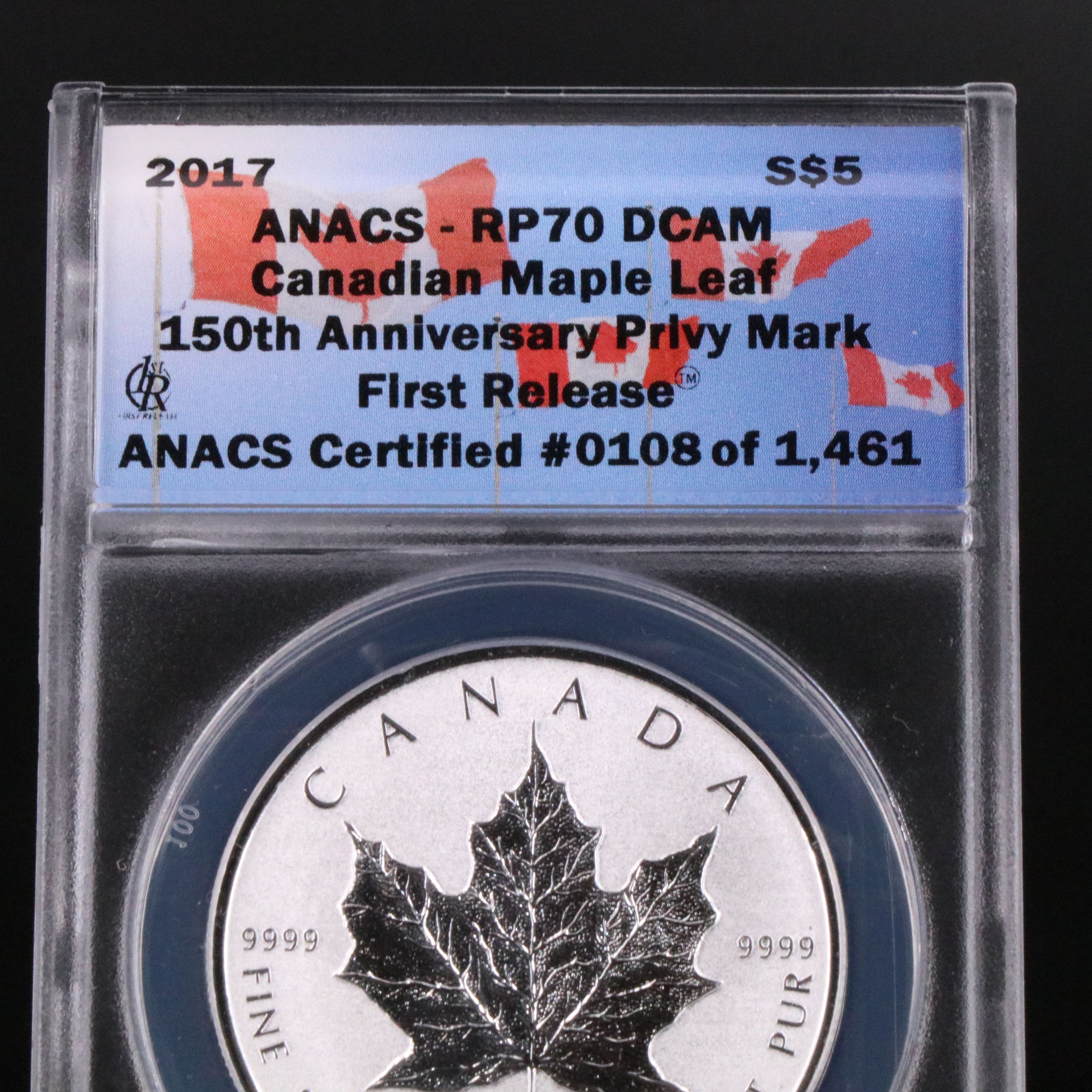 ANACS RP70 2017 Canada Maple Leaf First Release Coin