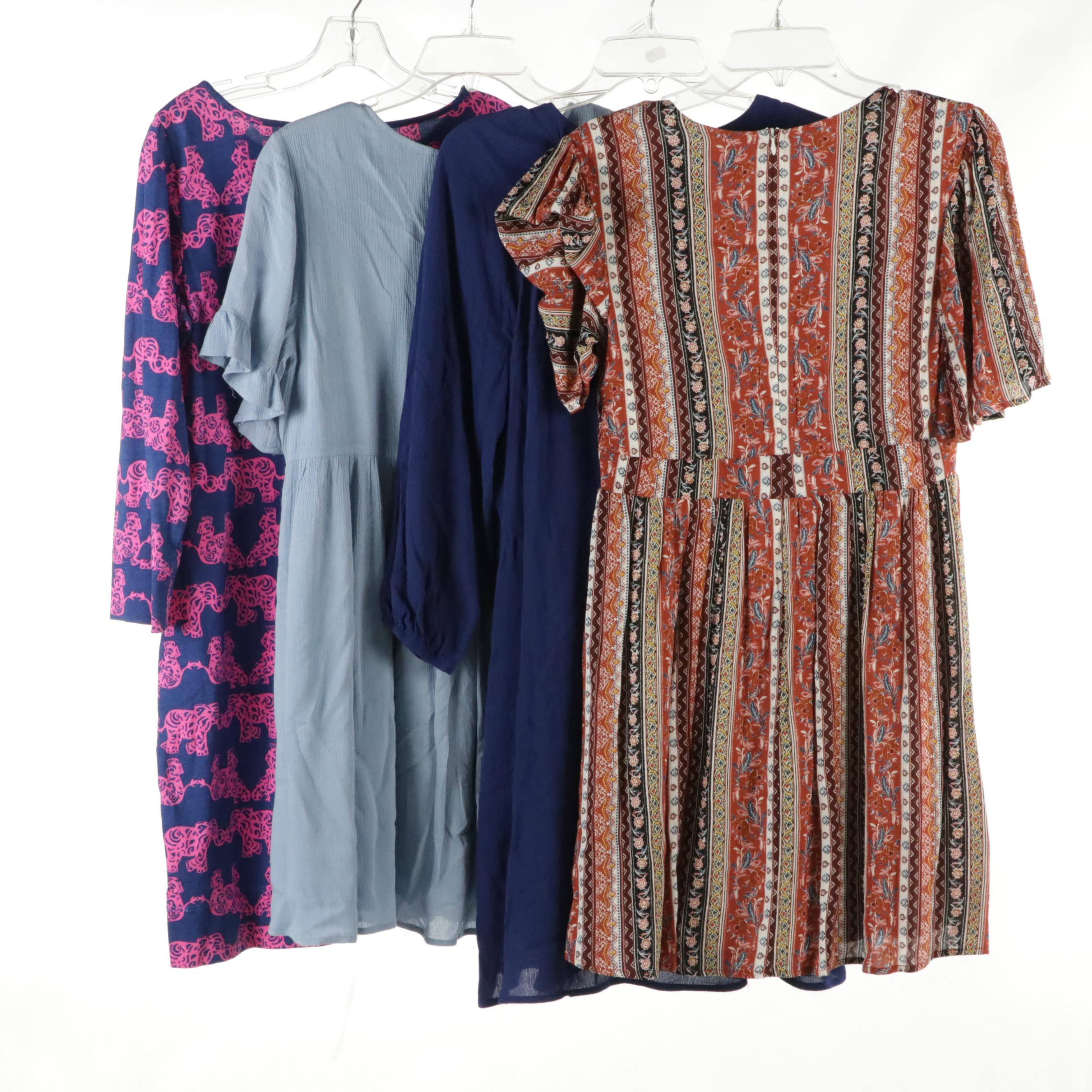 Blue Rair Printed and Lilly Pulitzer Elephant Printed Shift Dresses