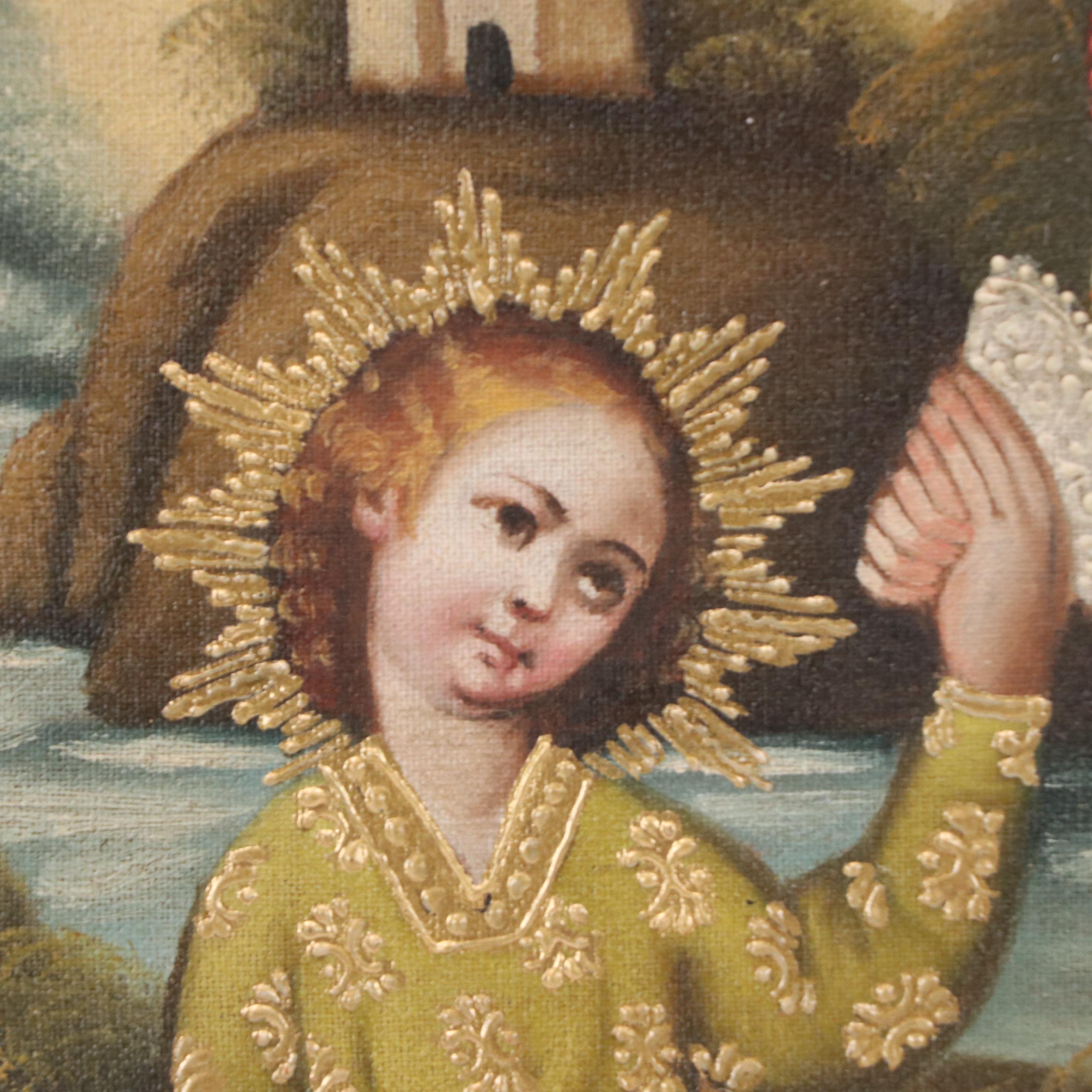 Ernesto Zuñiga Oil Painting "Virgen y el Niño"