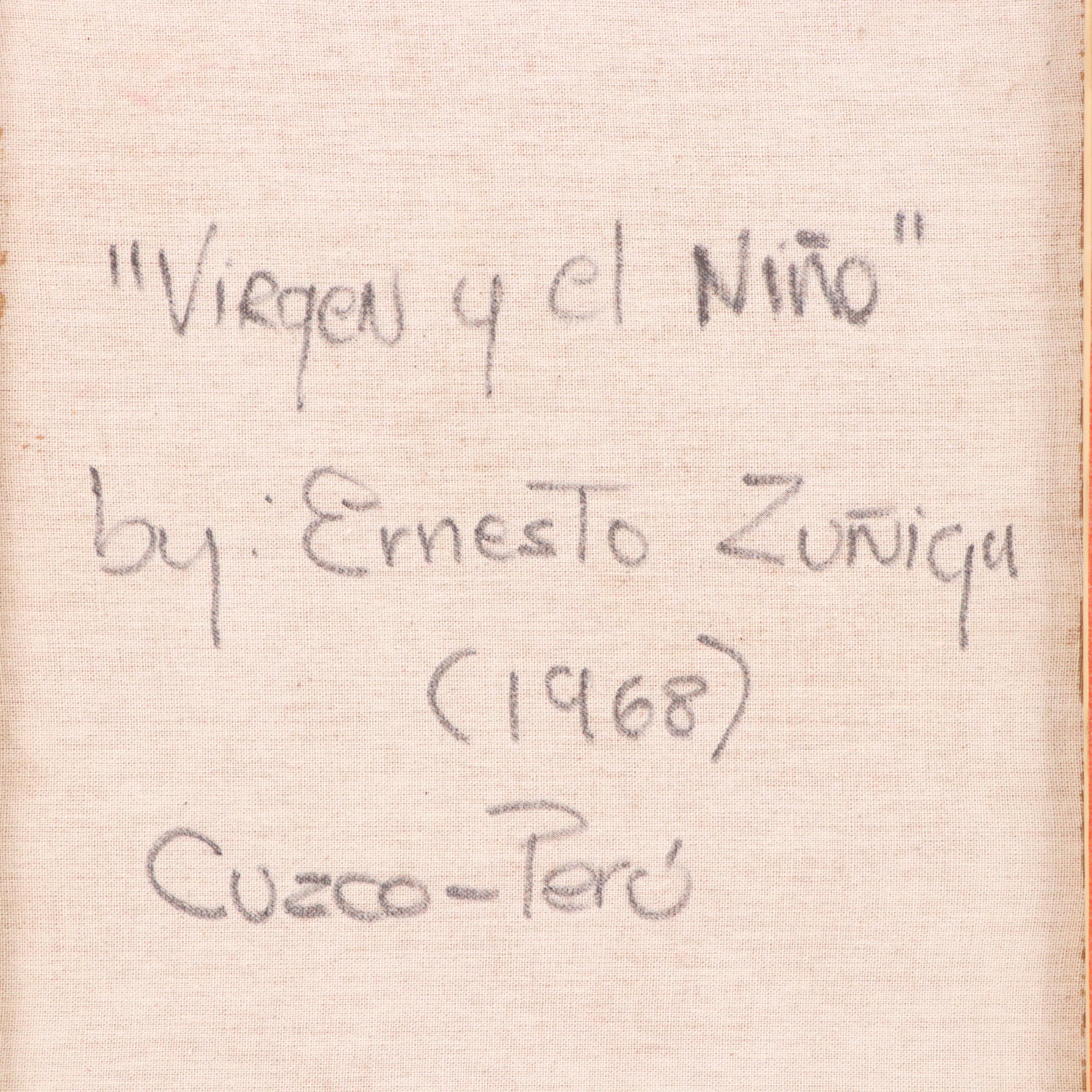 Ernesto Zuñiga Oil Painting "Virgen y el Niño"