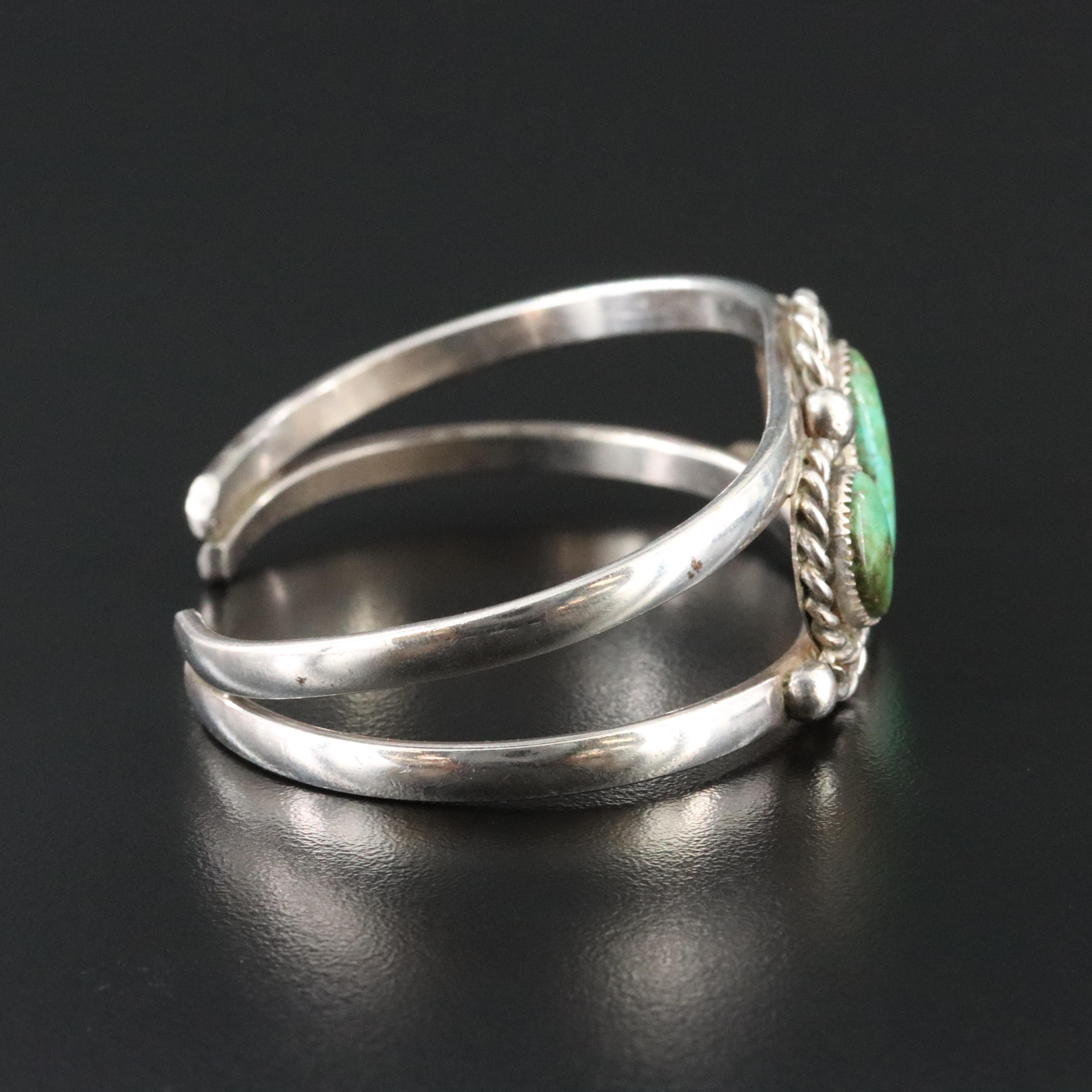 Southwestern Sterling Turquoise Cuff Bracelet