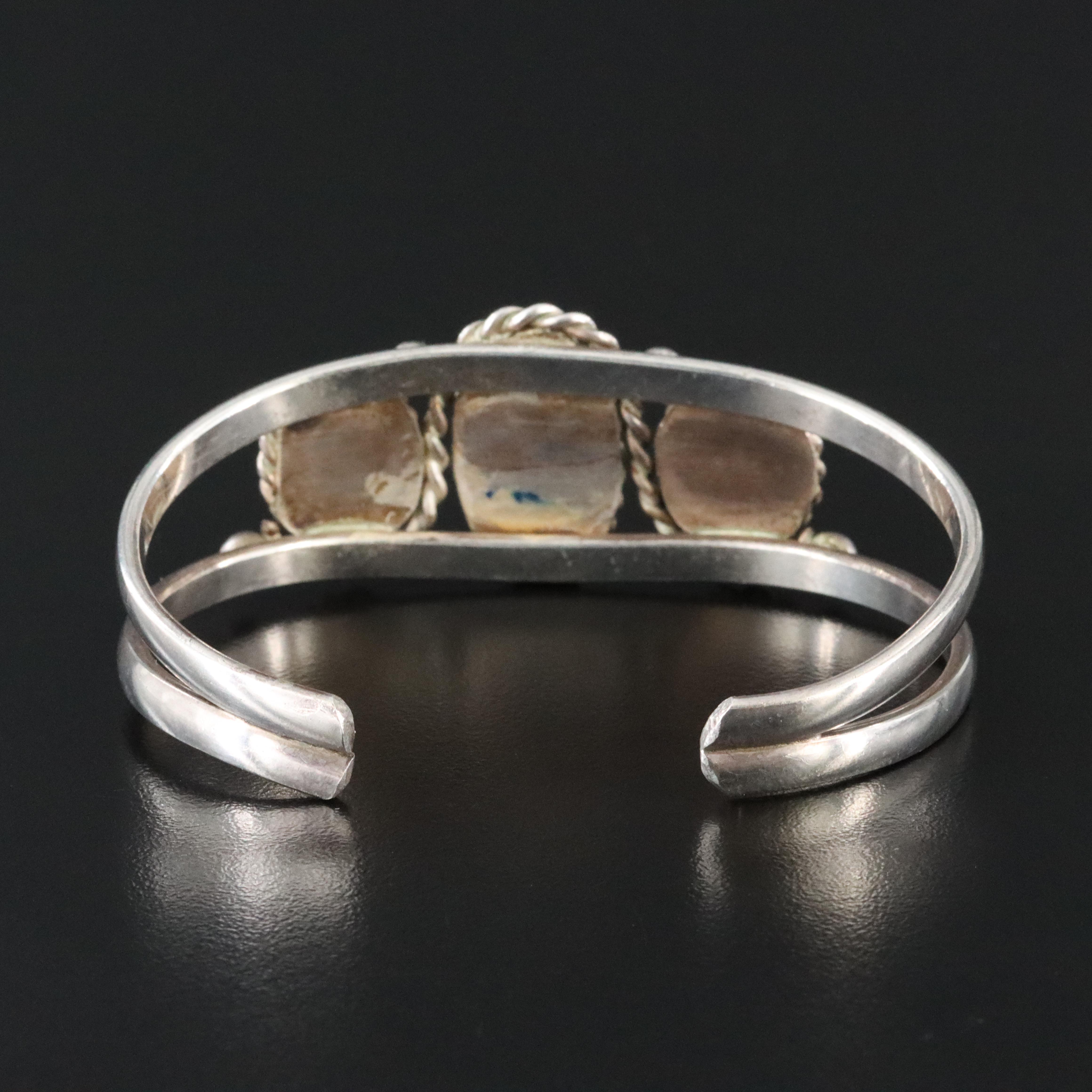 Southwestern Sterling Turquoise Cuff Bracelet