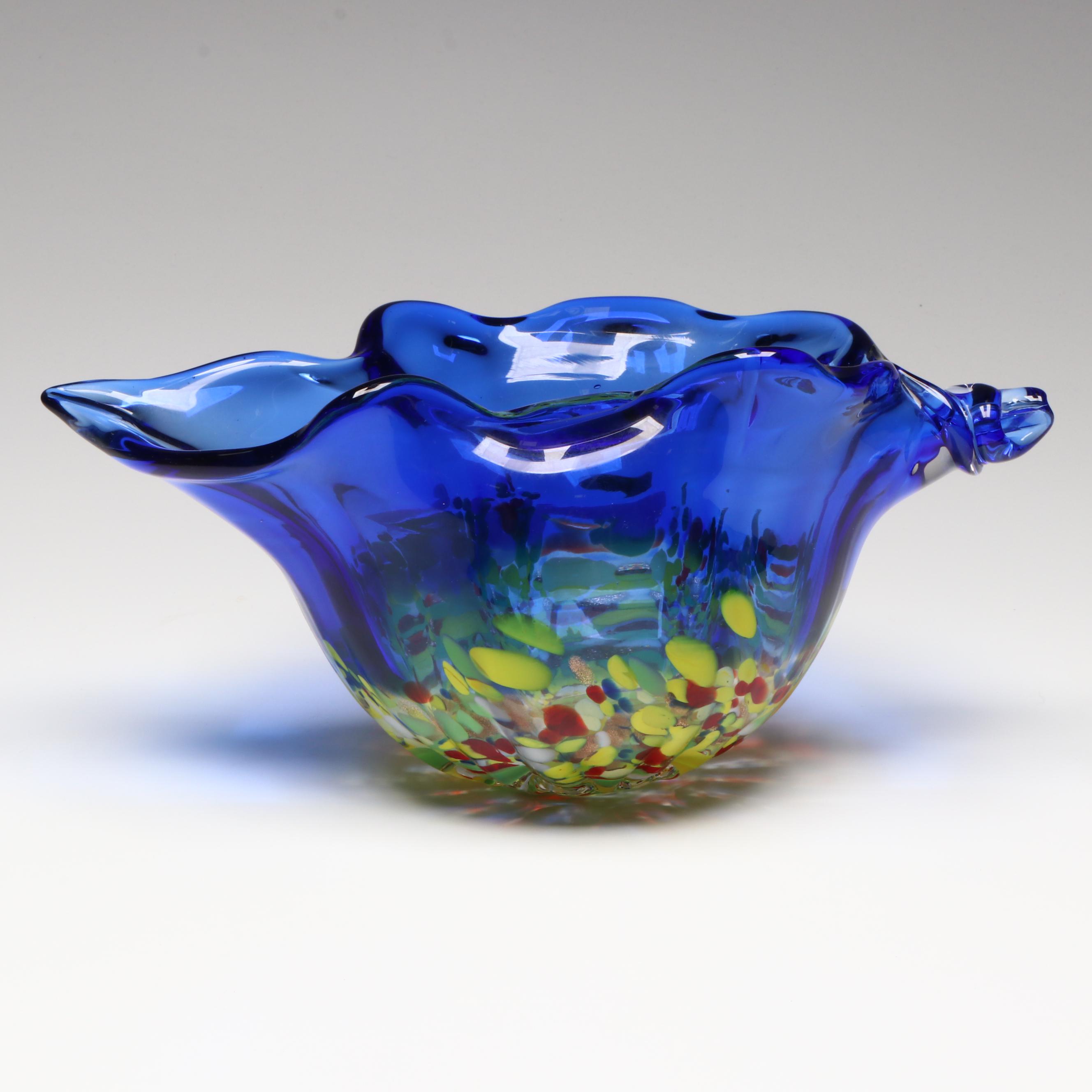 Infused Confetti Art Glass Bowl