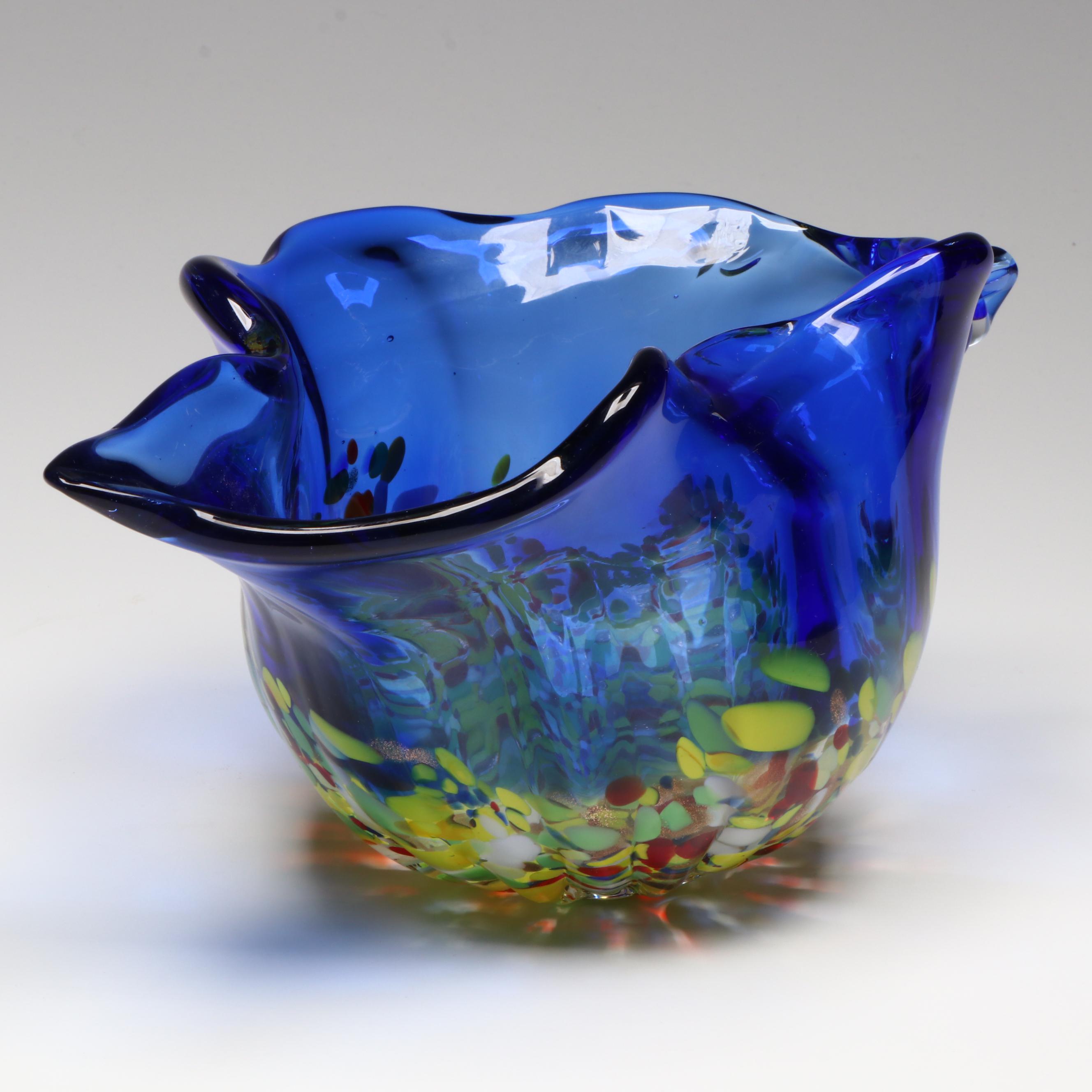 Infused Confetti Art Glass Bowl