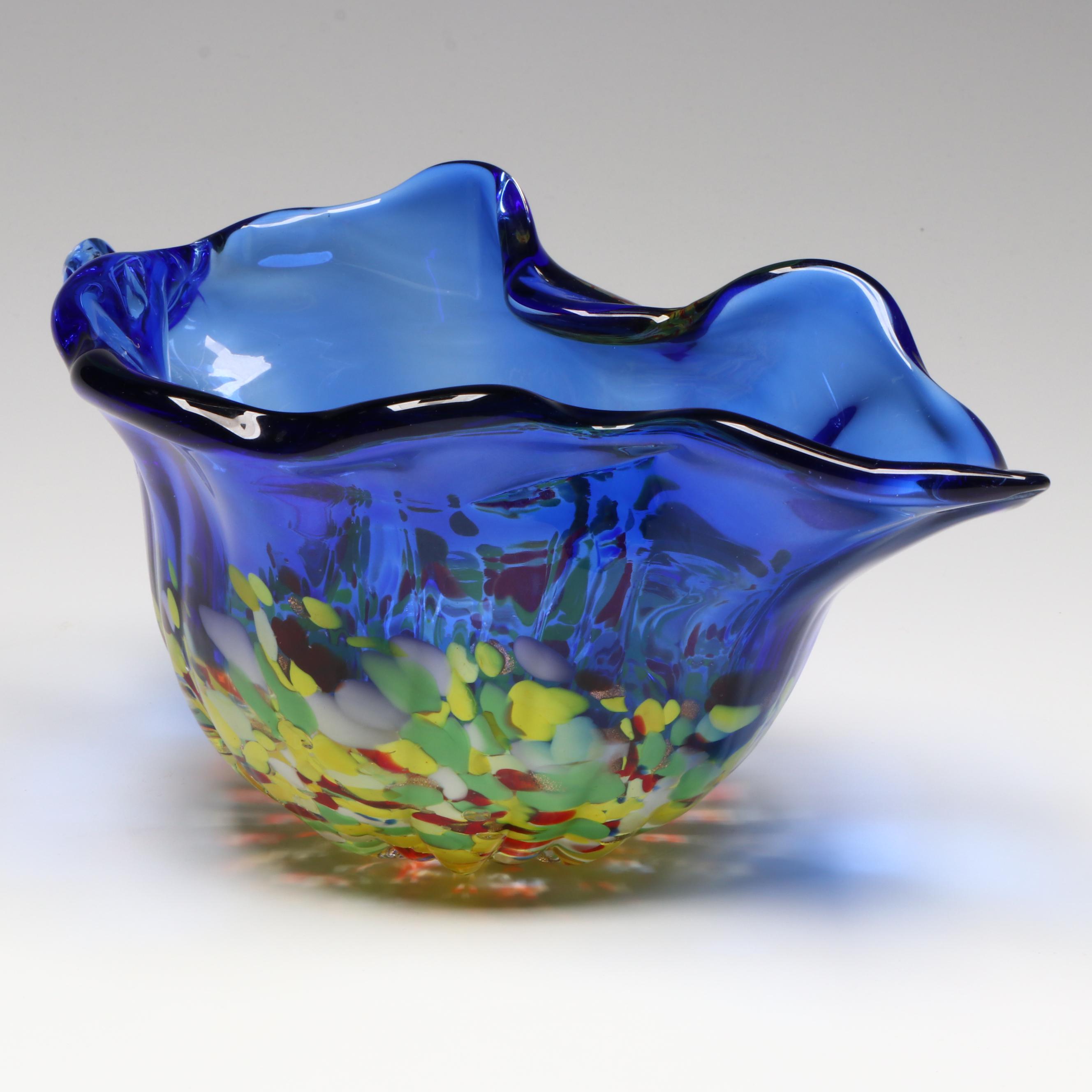 Infused Confetti Art Glass Bowl