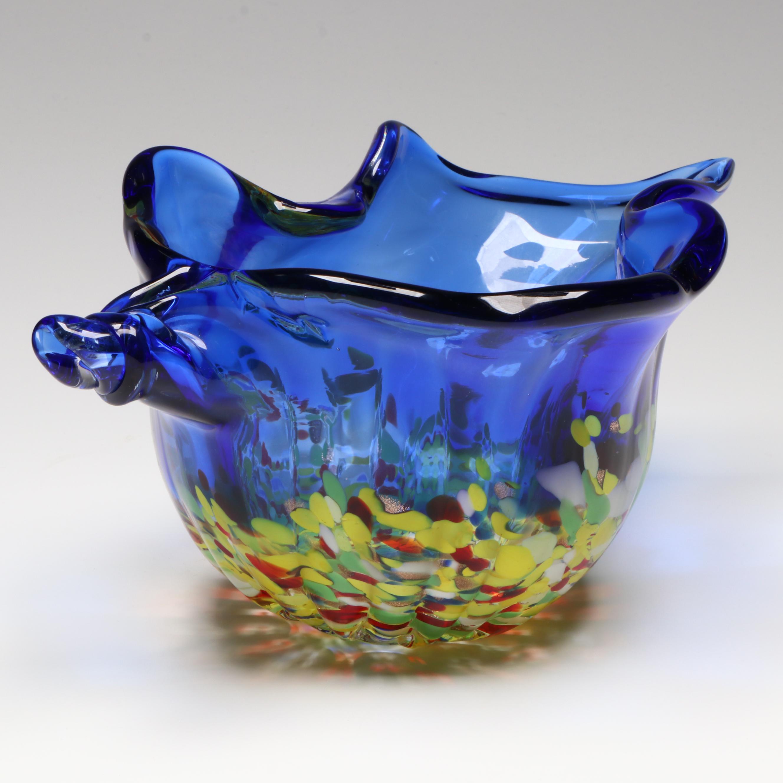 Infused Confetti Art Glass Bowl