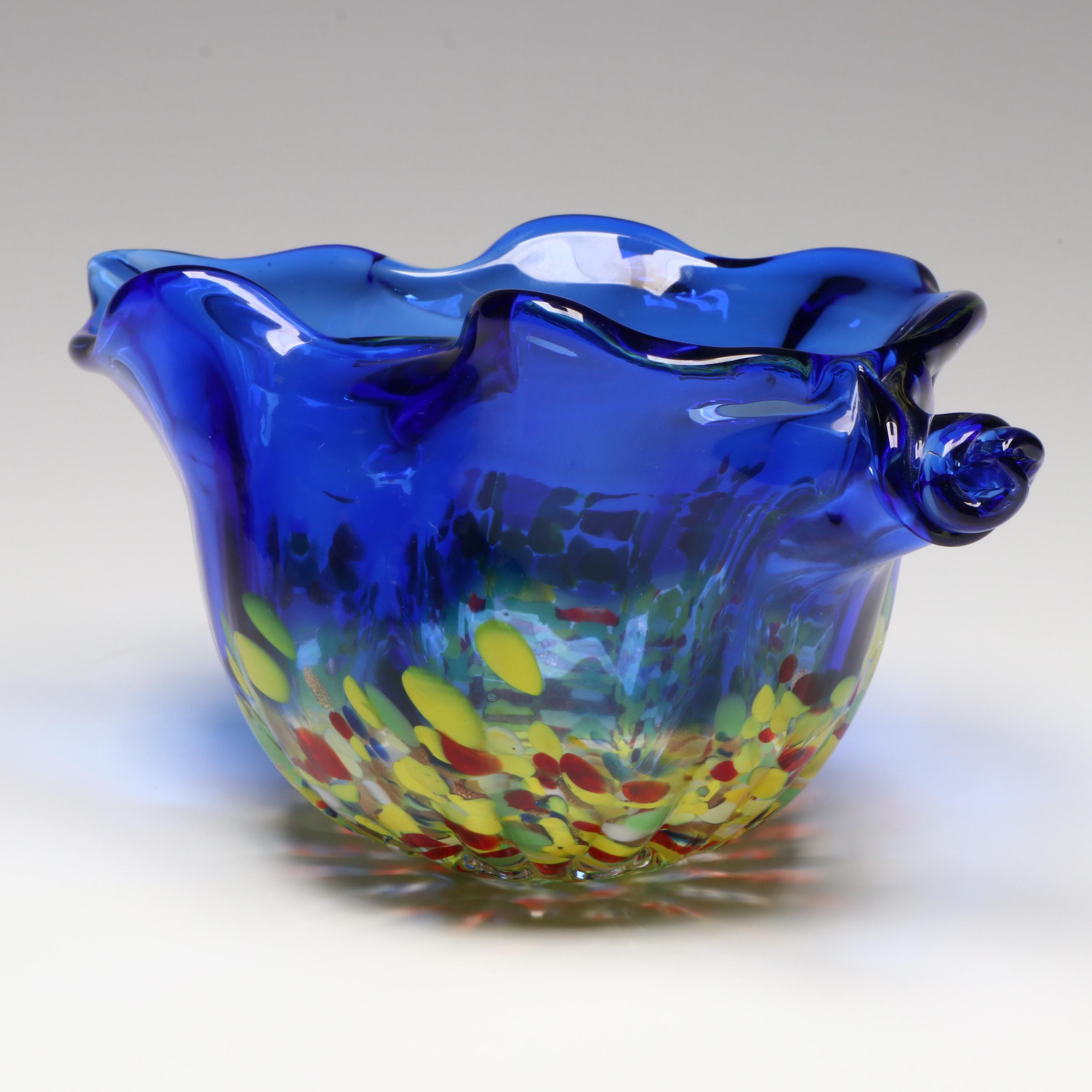 Infused Confetti Art Glass Bowl