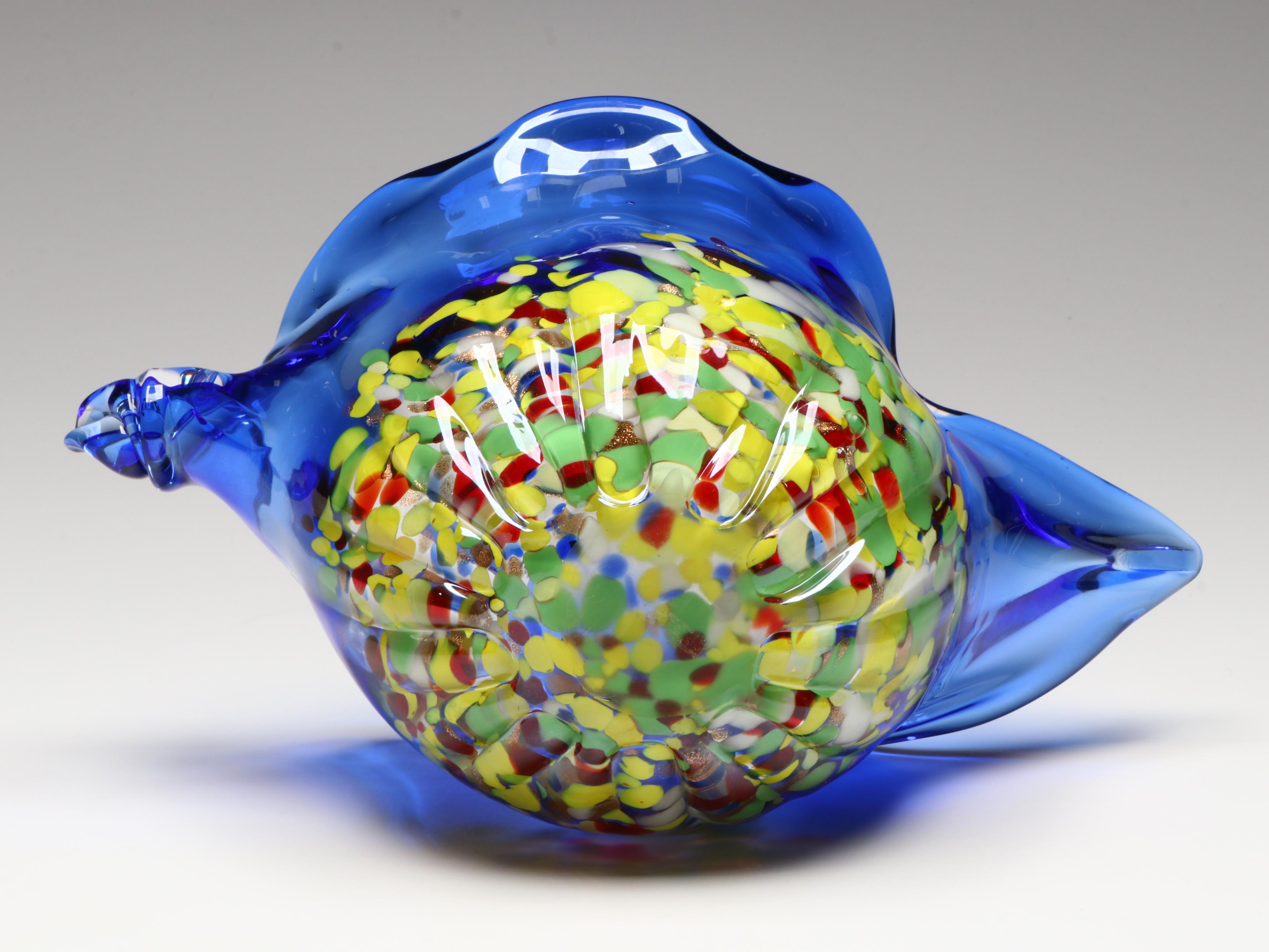 Infused Confetti Art Glass Bowl