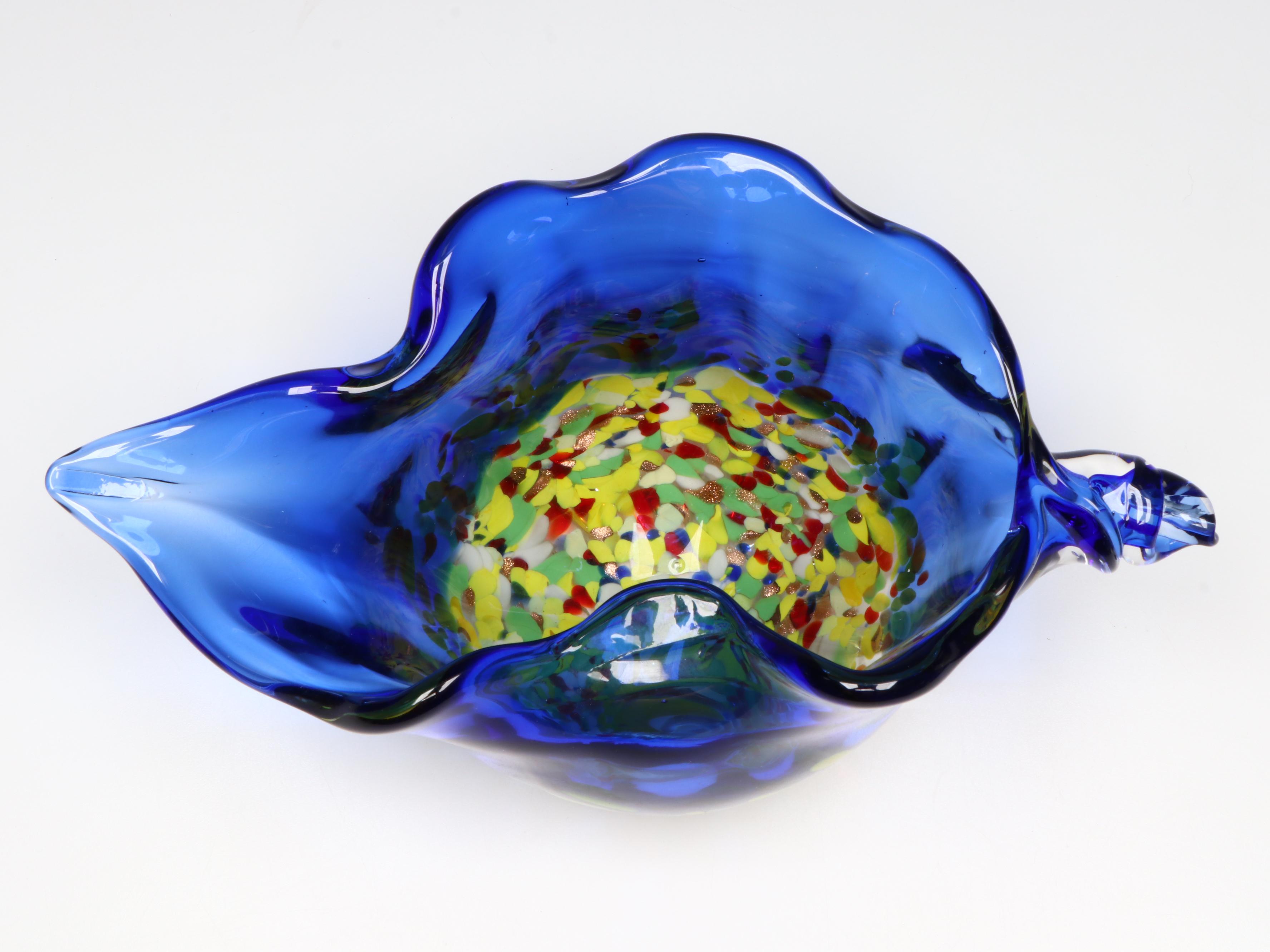 Infused Confetti Art Glass Bowl