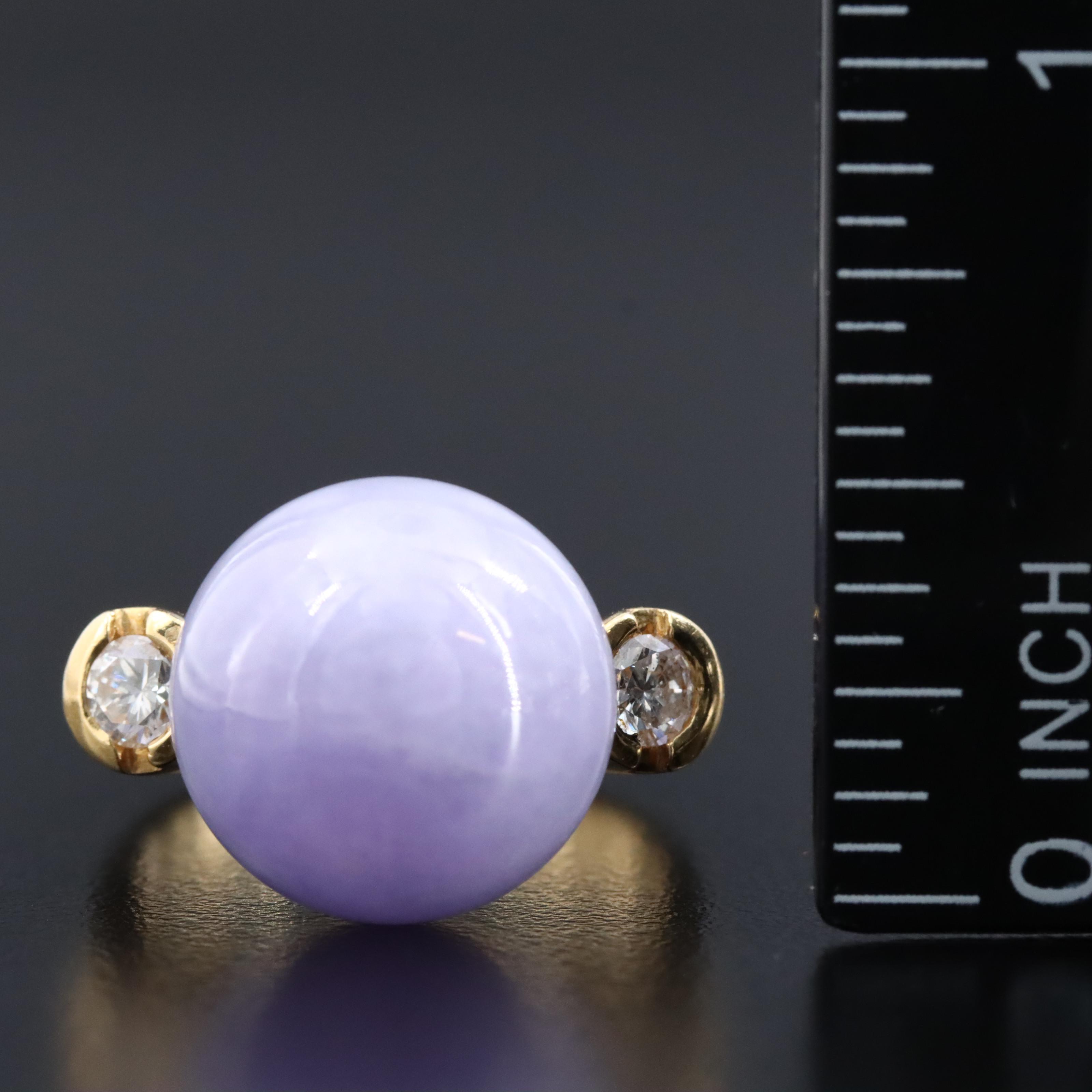 18K Jadeite and Diamond Ring