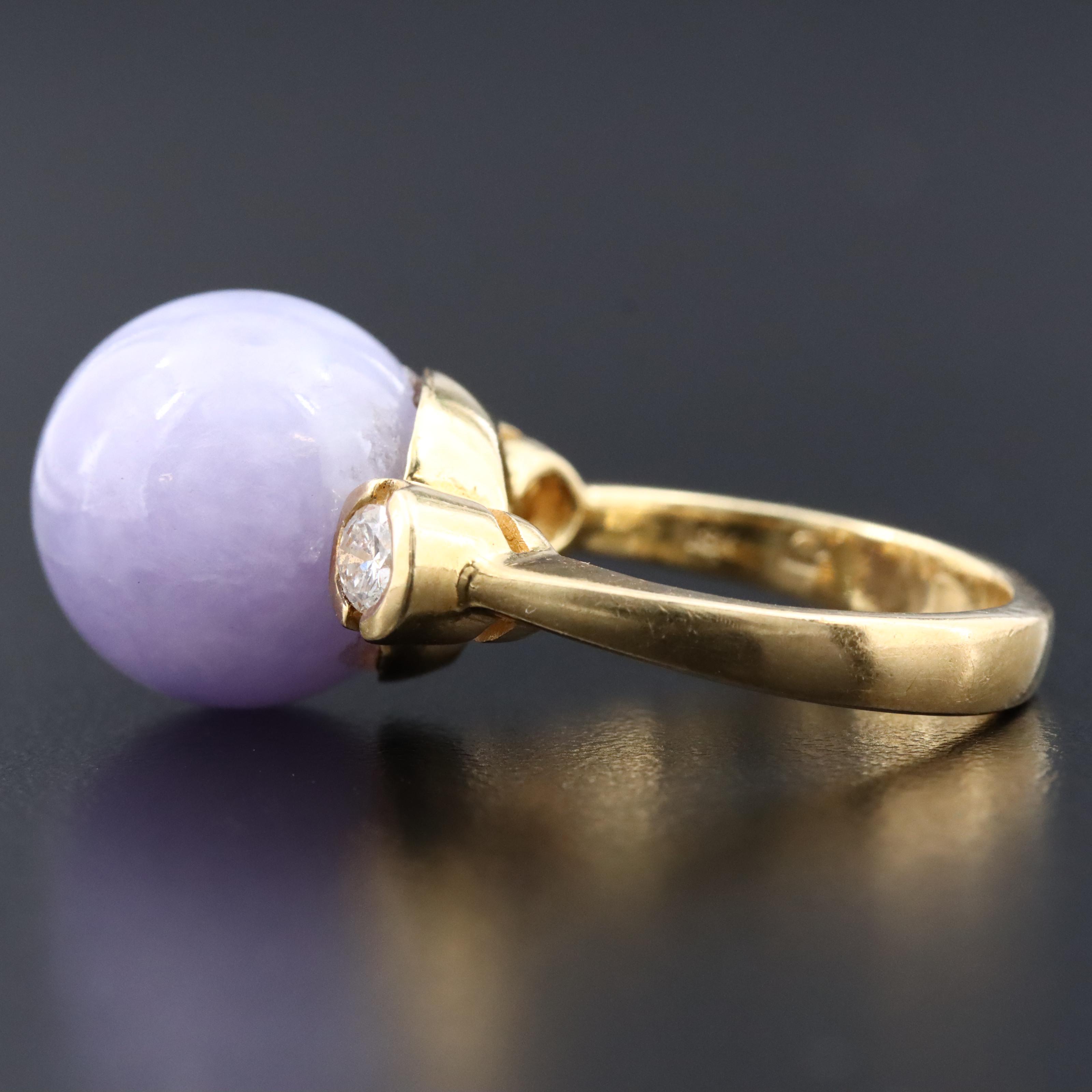 18K Jadeite and Diamond Ring