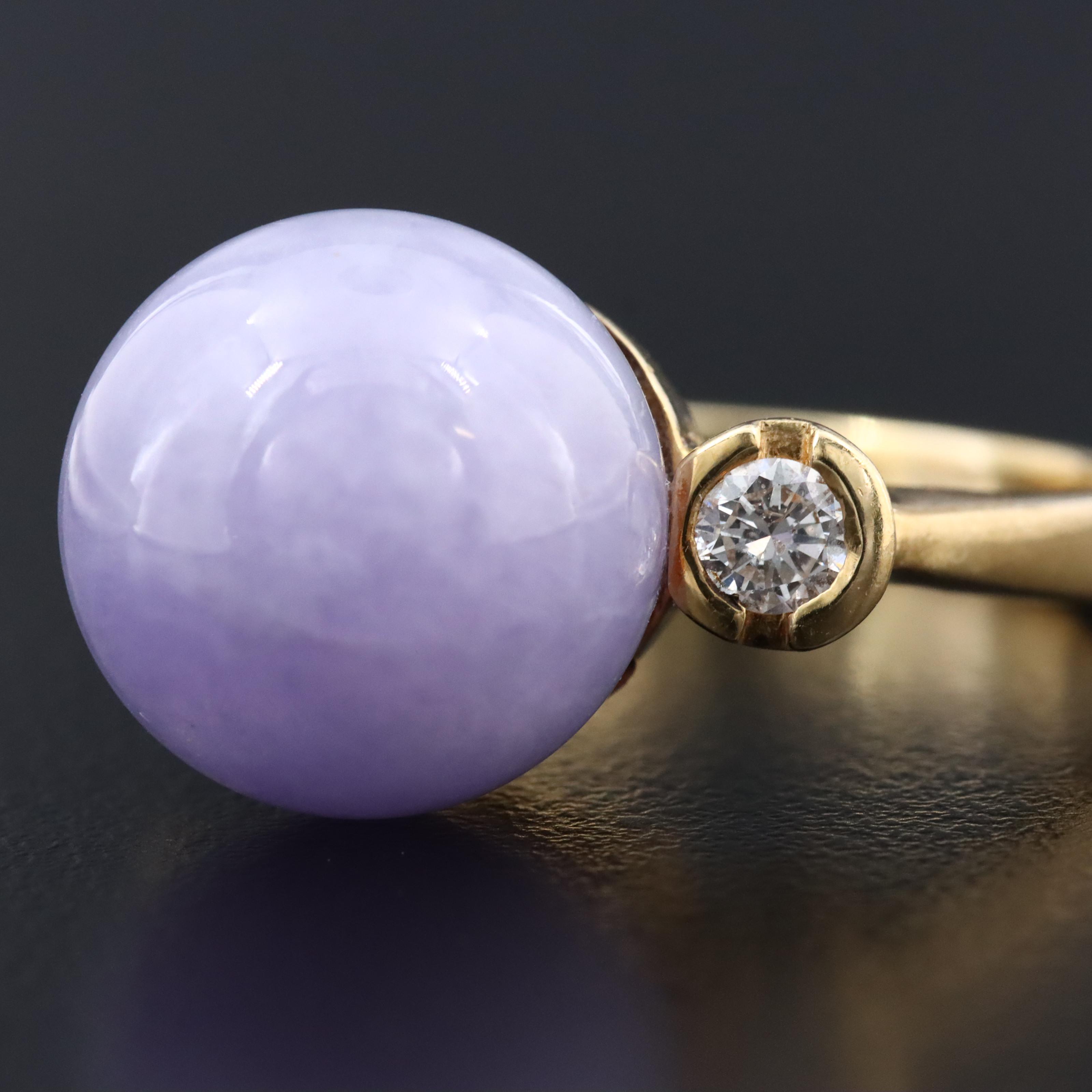 18K Jadeite and Diamond Ring