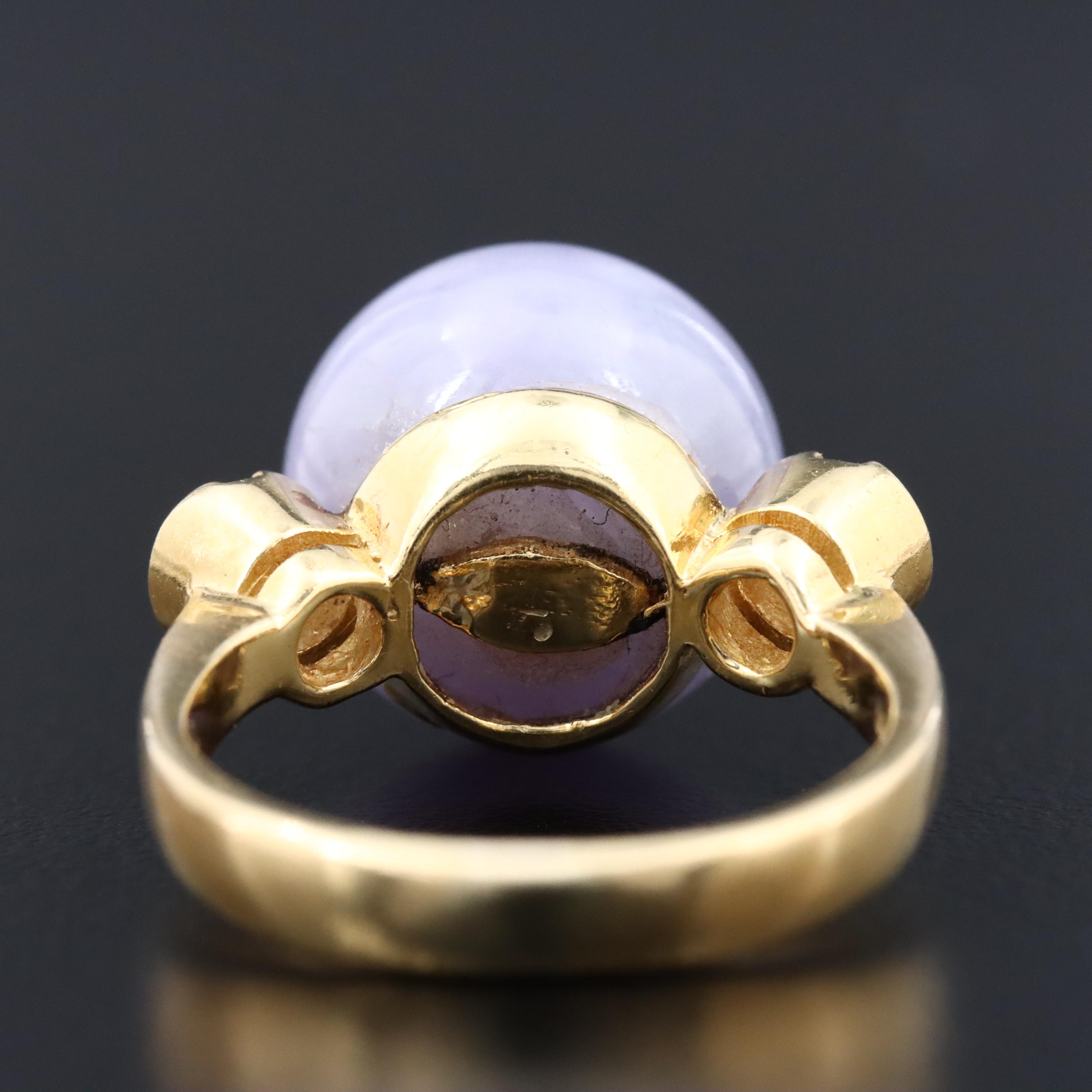 18K Jadeite and Diamond Ring