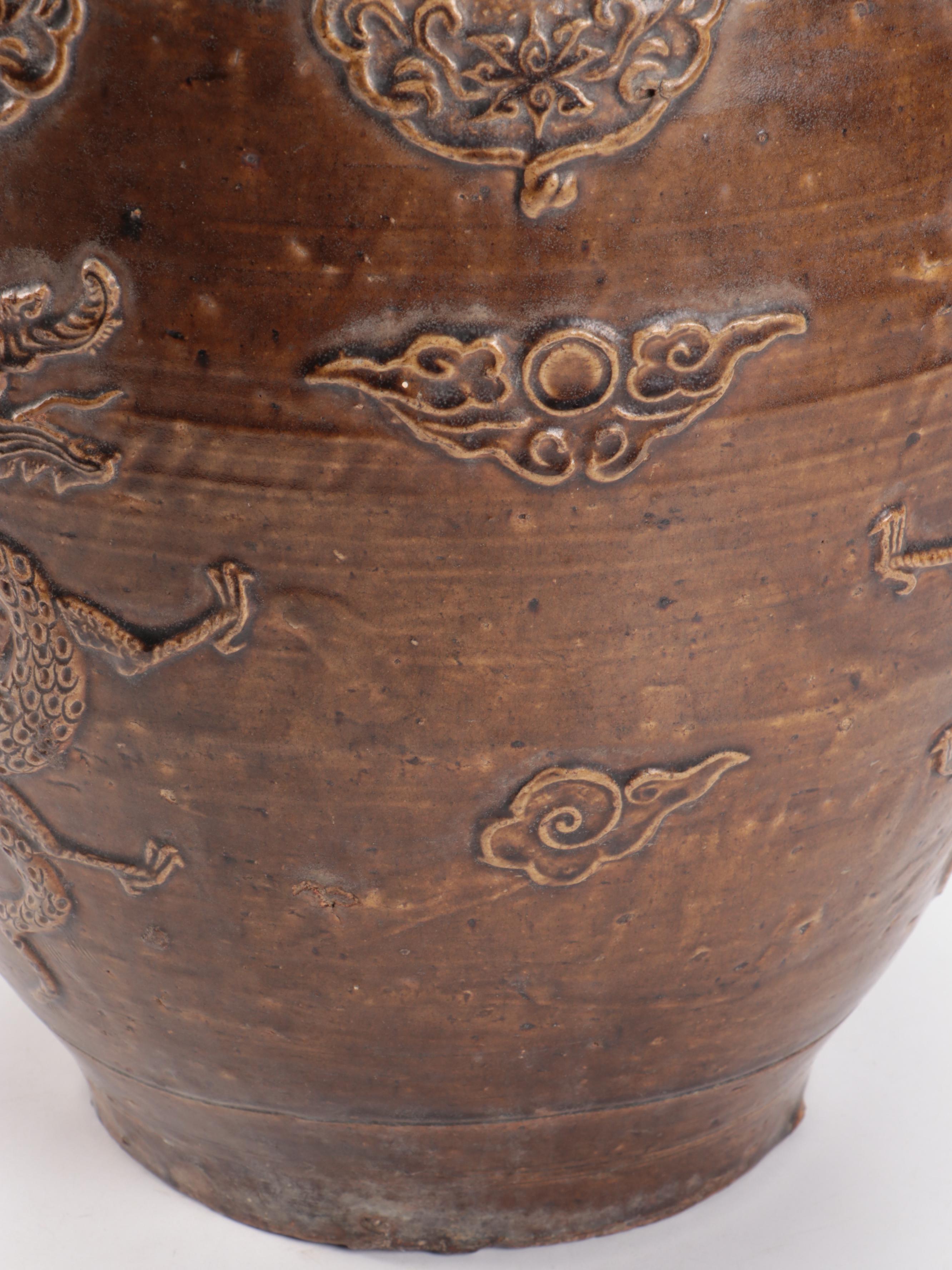 Chinese Dragon Martaban Jar