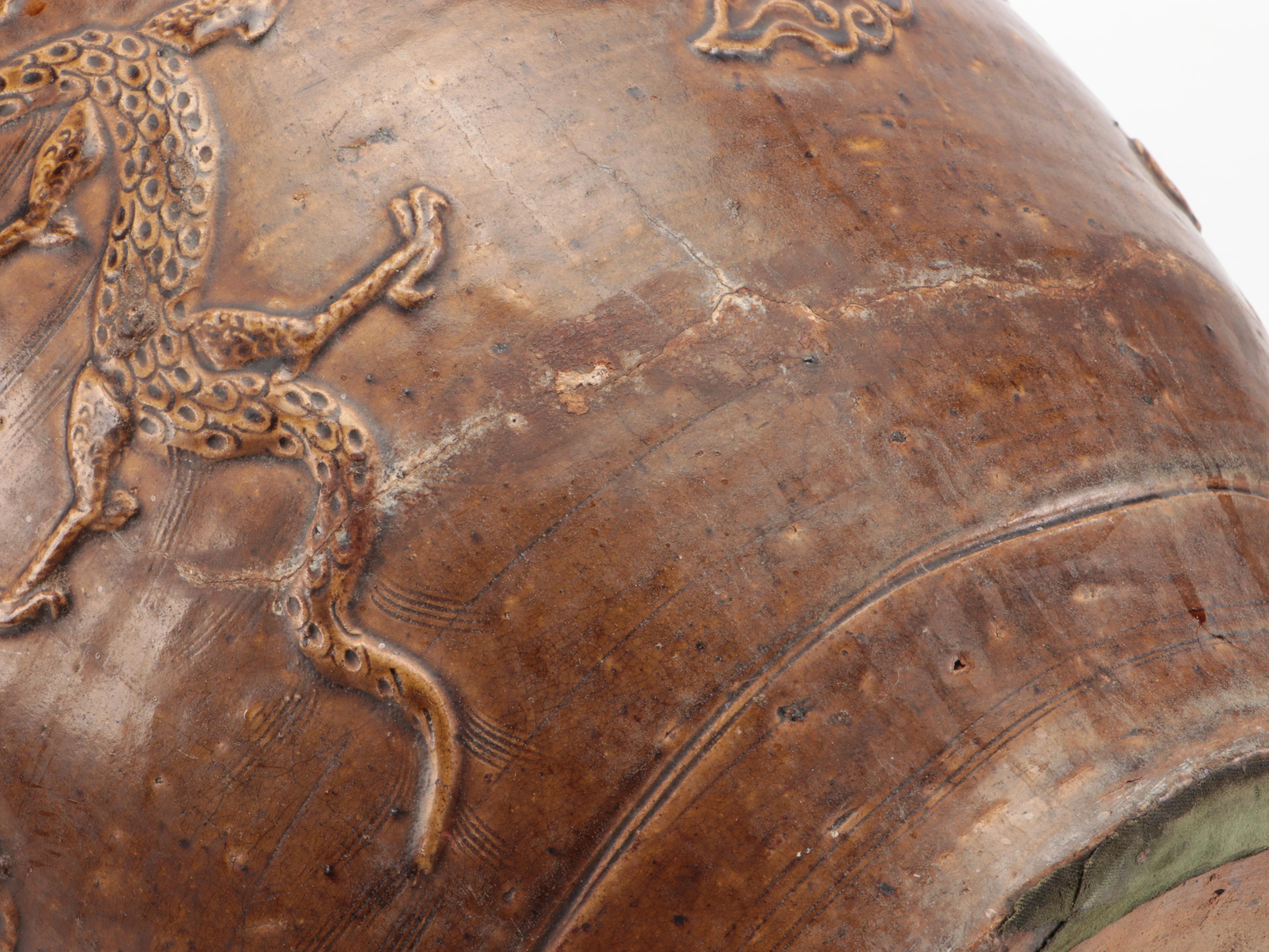 Chinese Dragon Martaban Jar