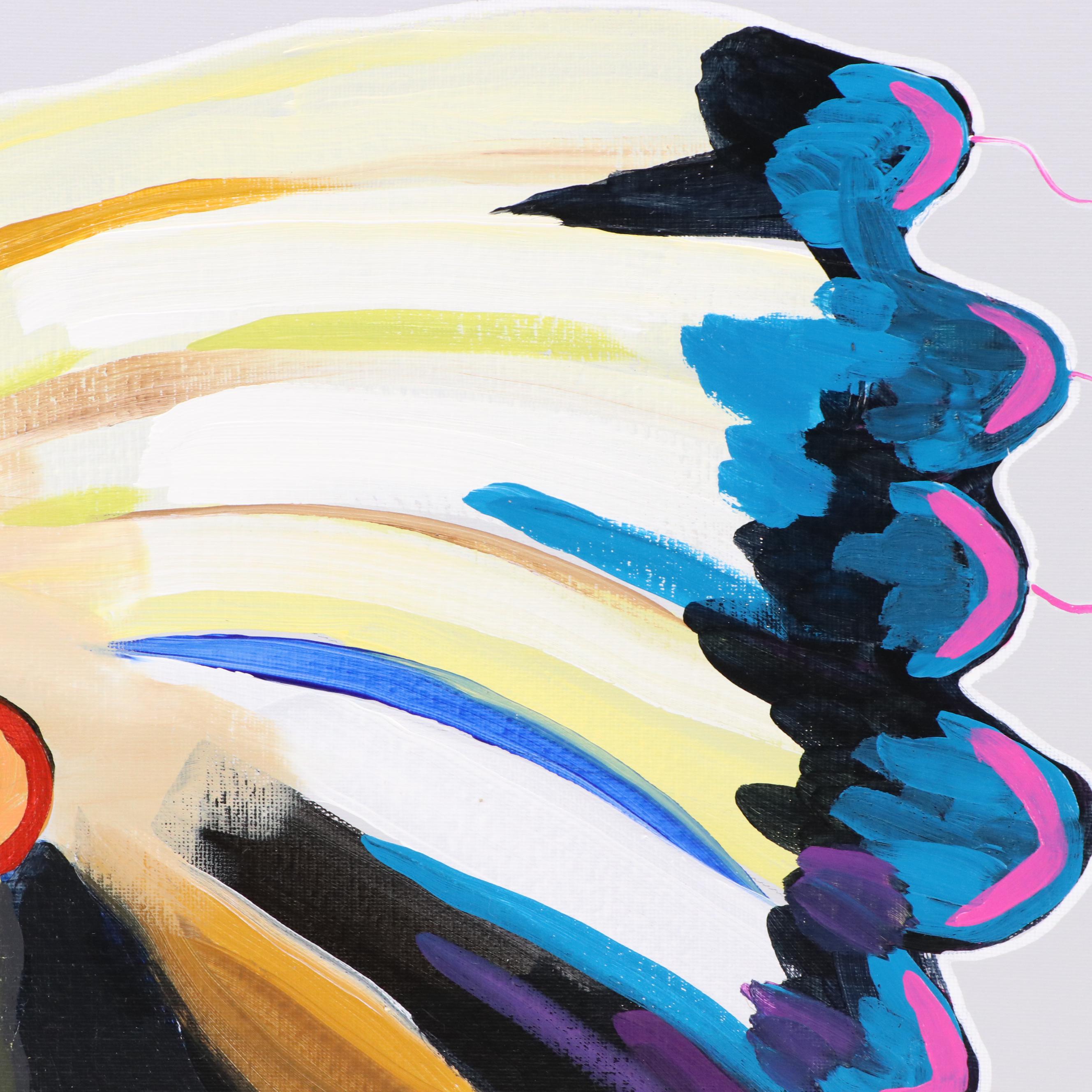 Joshua Ramsey Stylized Acrylic Portrait of a Native American "Ancestors #8"