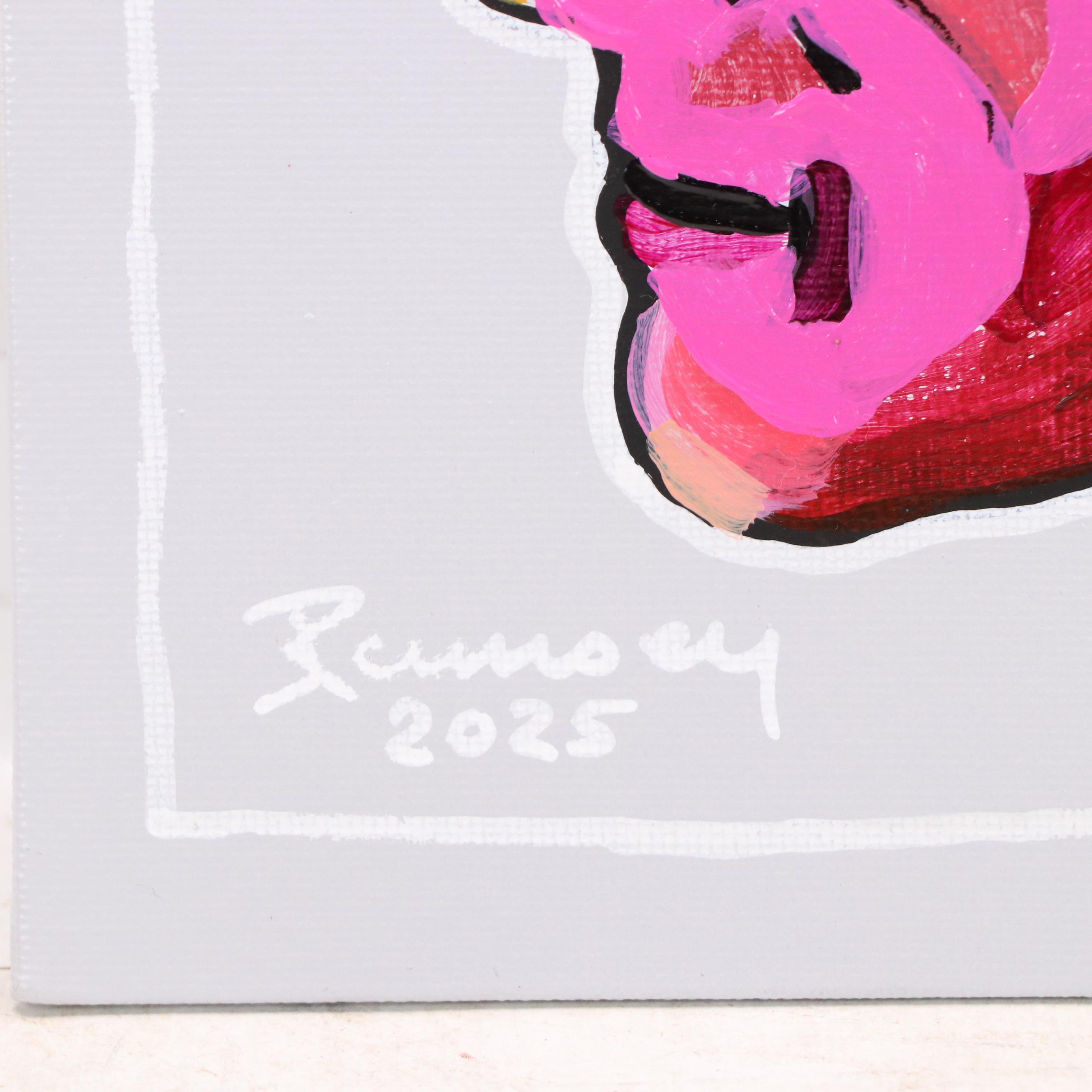 Joshua Ramsey Stylized Acrylic Portrait of a Native American "Ancestors #8"