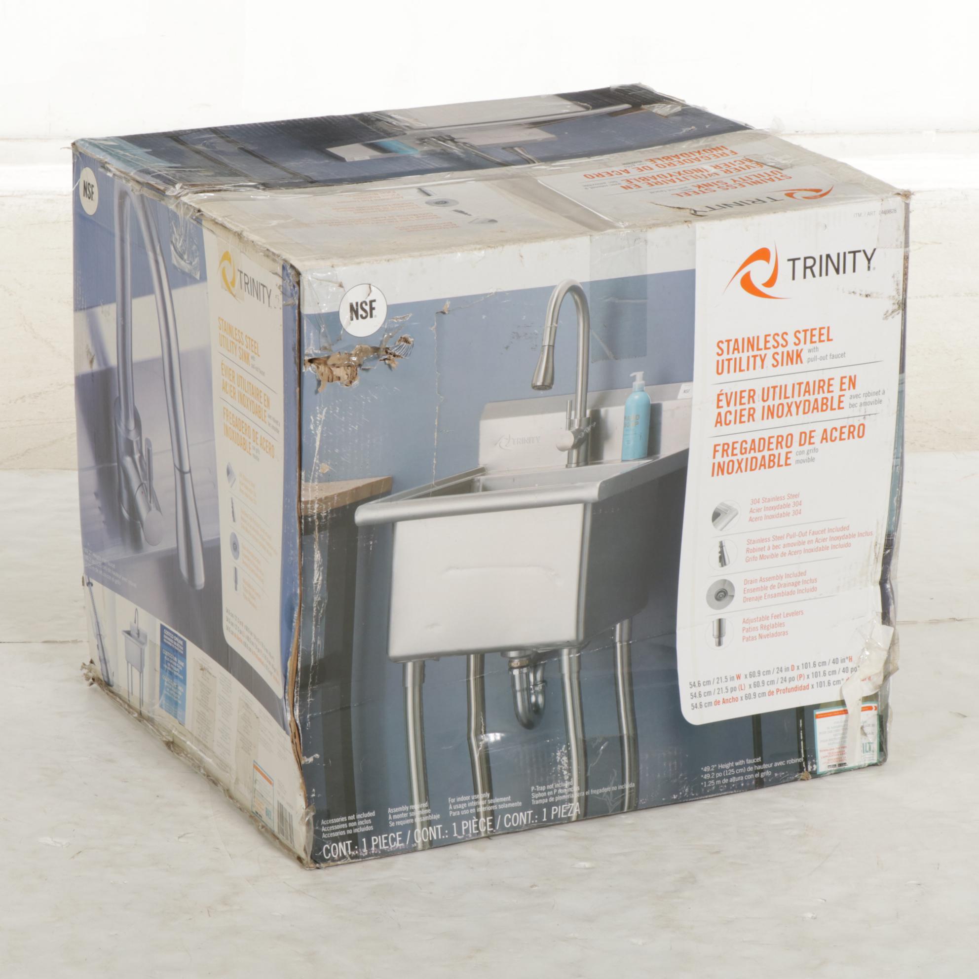 Trinity Stainless Steel Utility Sink