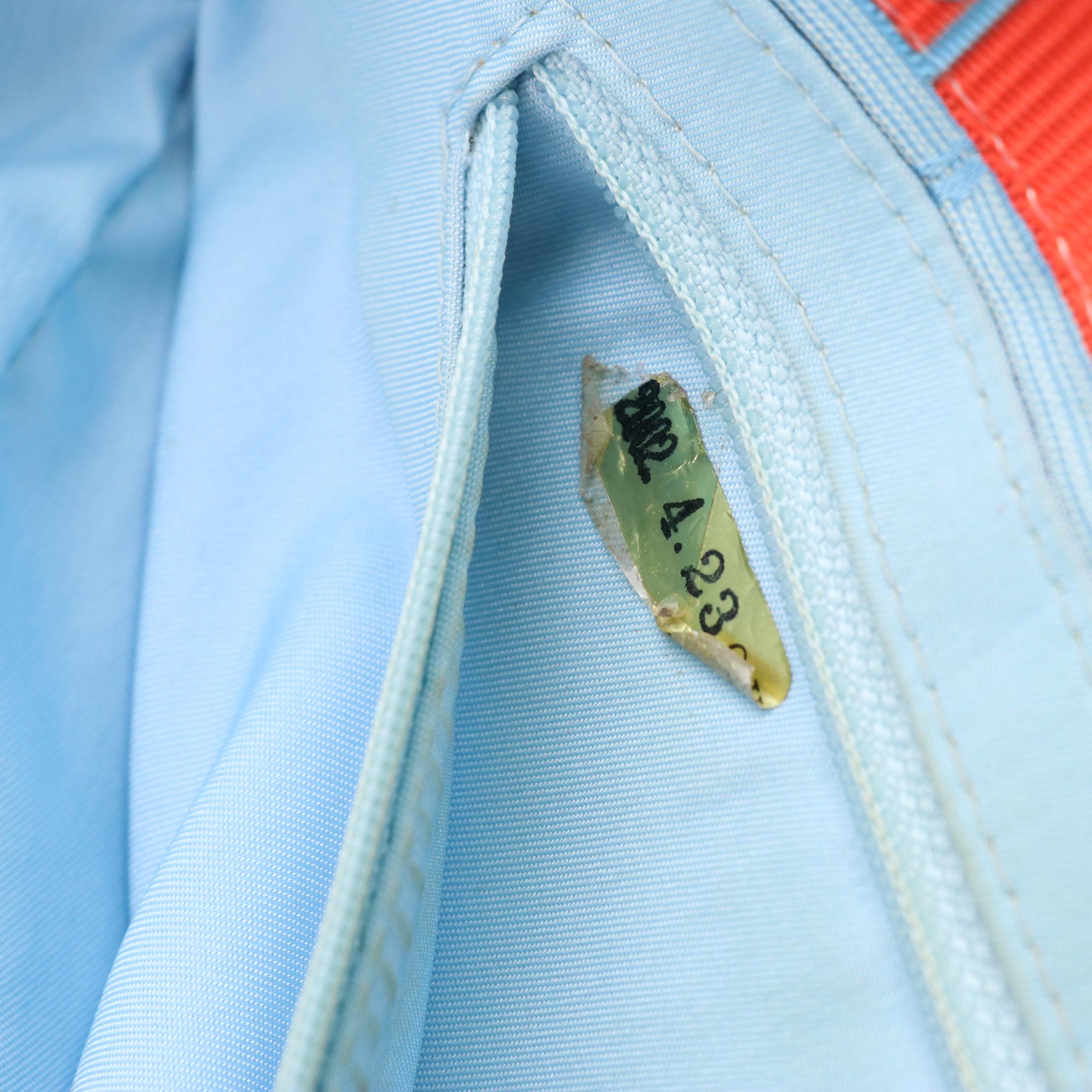 Chanel Travel Ligne Tote in Blue Nylon Jacquard CC Canvas and Leather