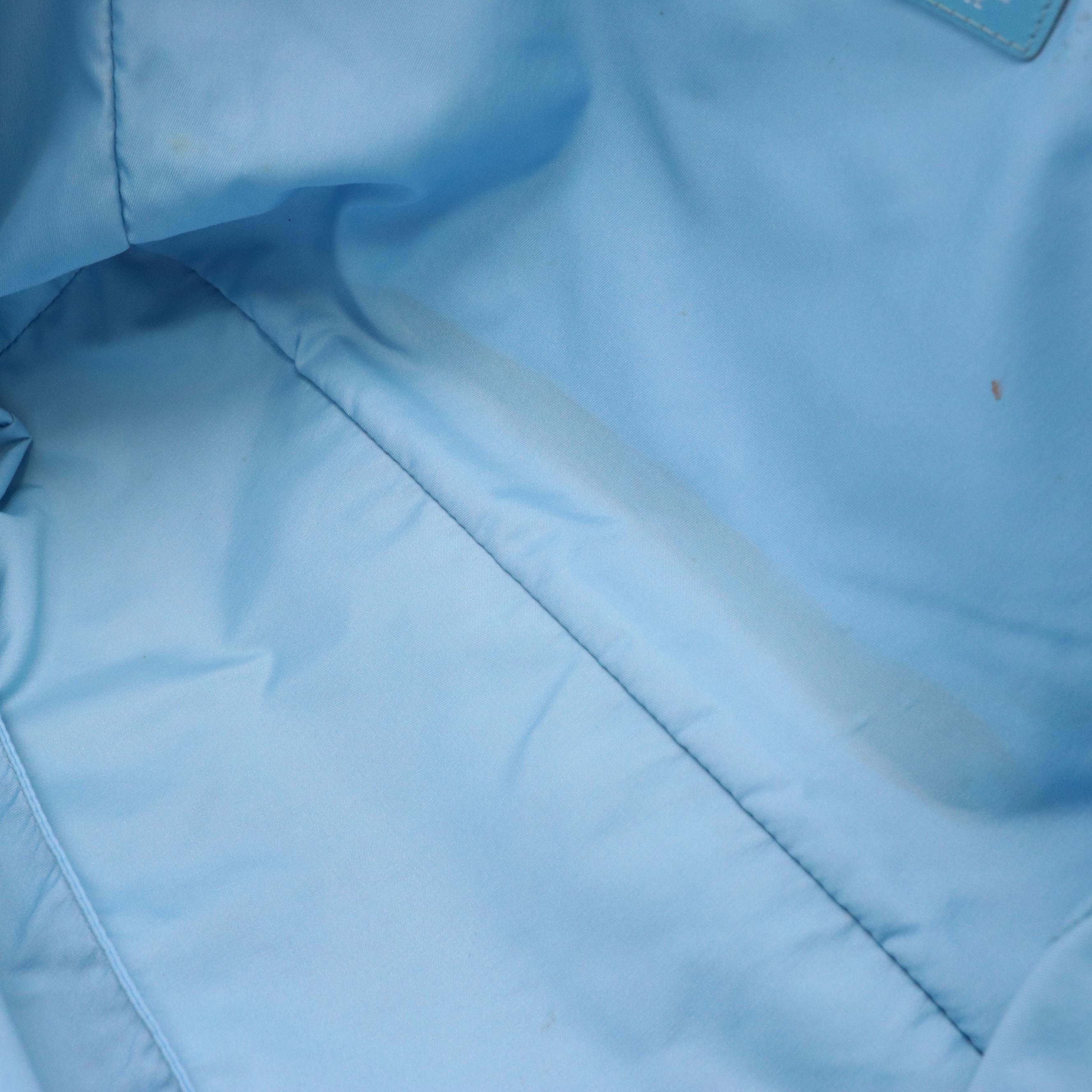 Chanel Travel Ligne Tote in Blue Nylon Jacquard CC Canvas and Leather