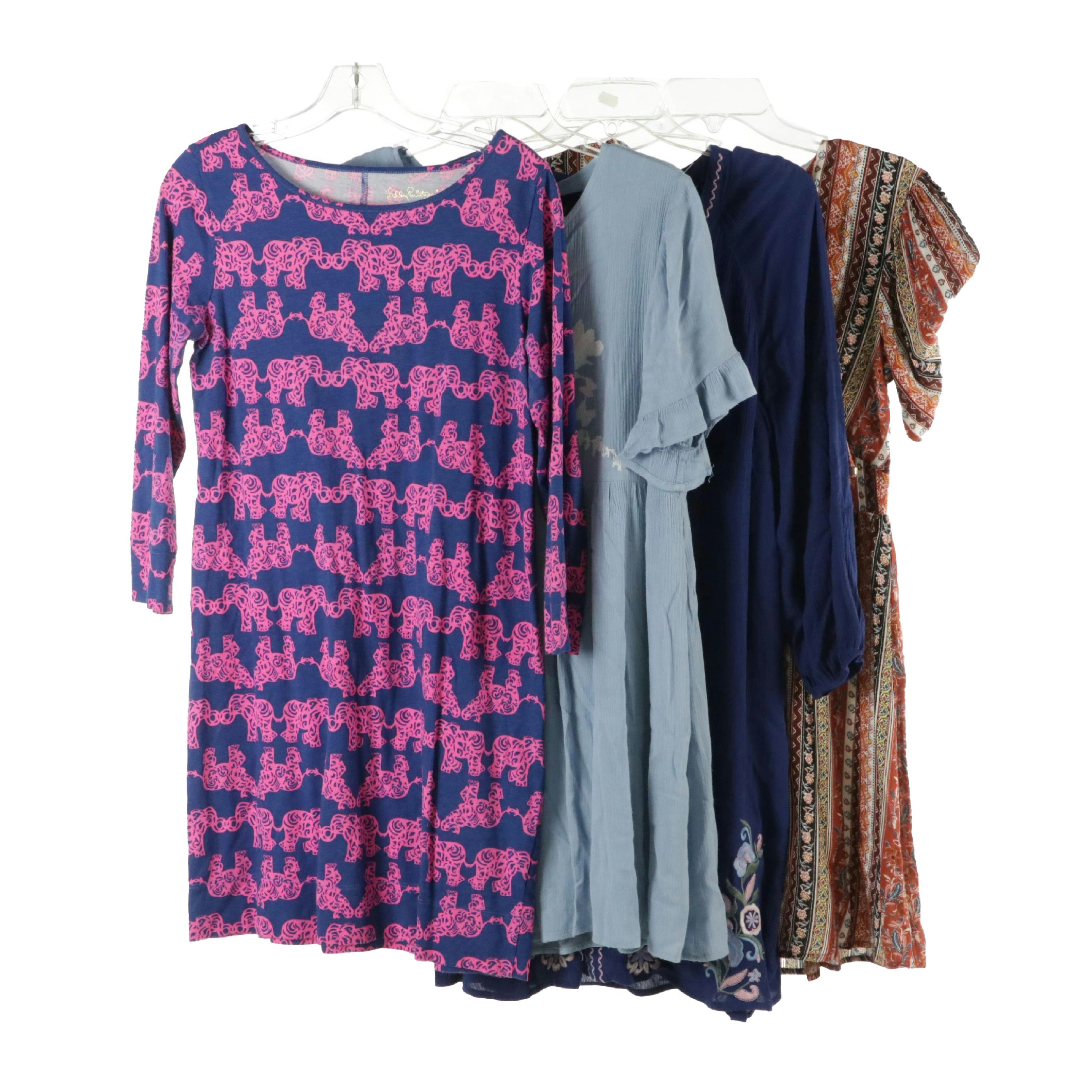 Blue Rair Printed and Lilly Pulitzer Elephant Printed Shift Dresses