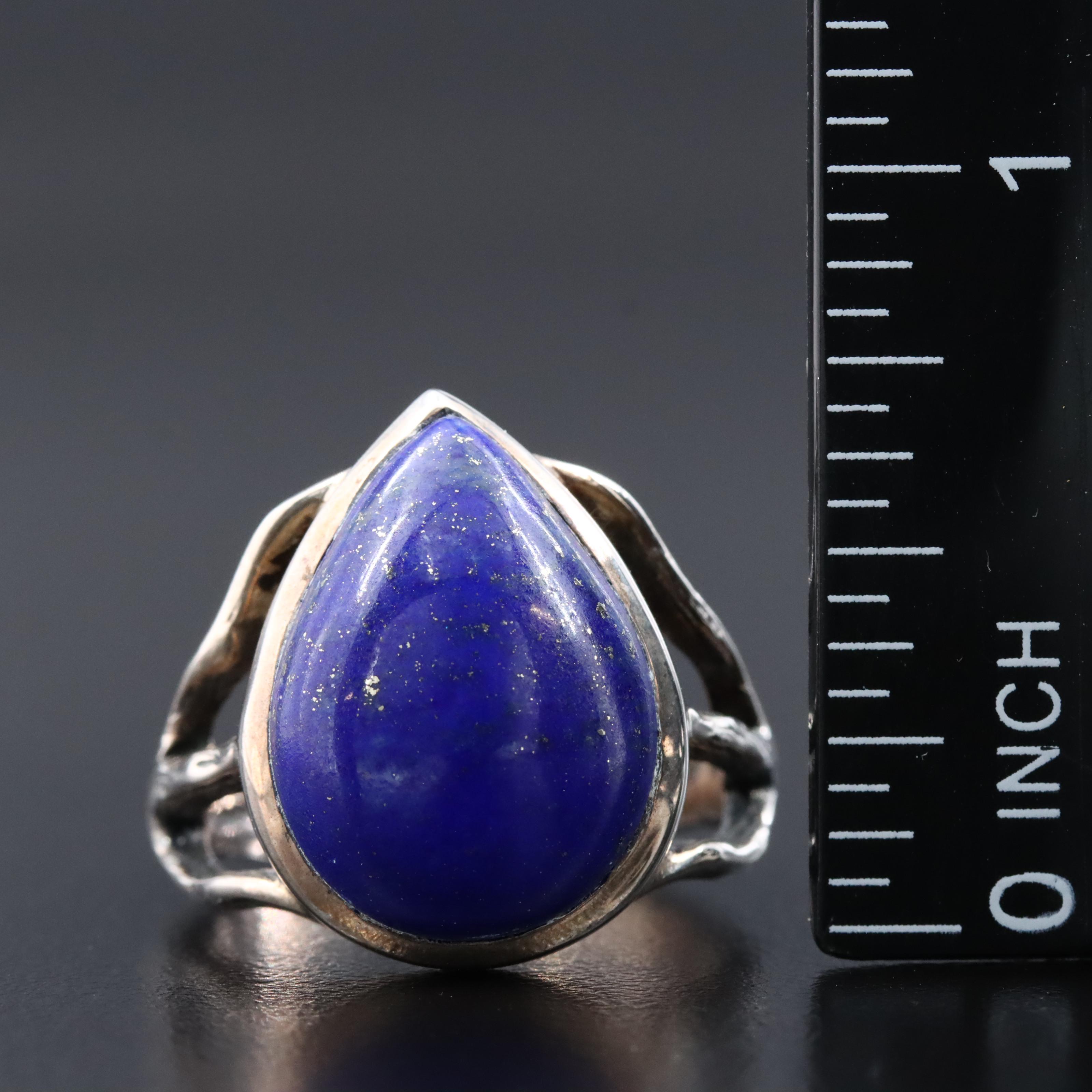 Sterling Lapis Lazuli Ring