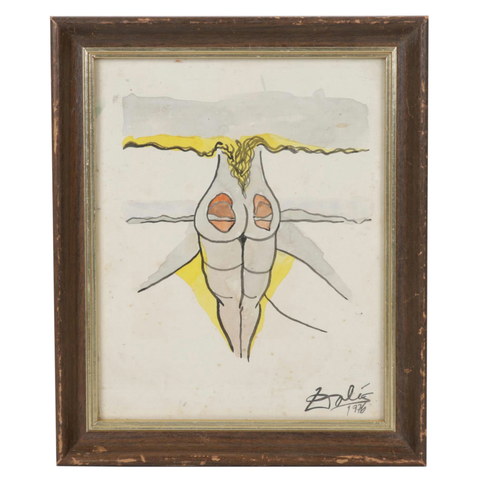 Abstract Watercolor Signed and Dated 1976