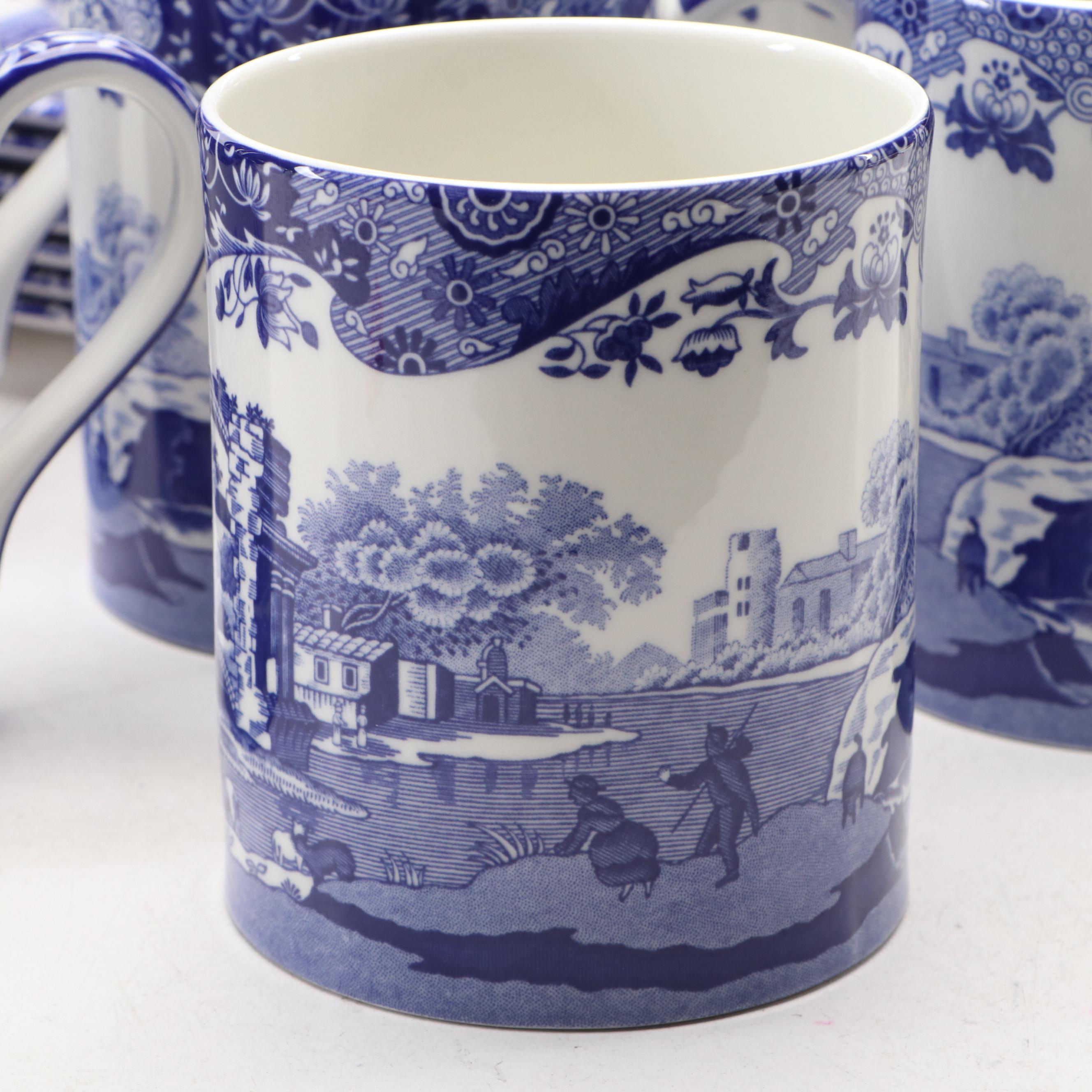 Spode "Italian" Blue and White Ceramic Dinnerware