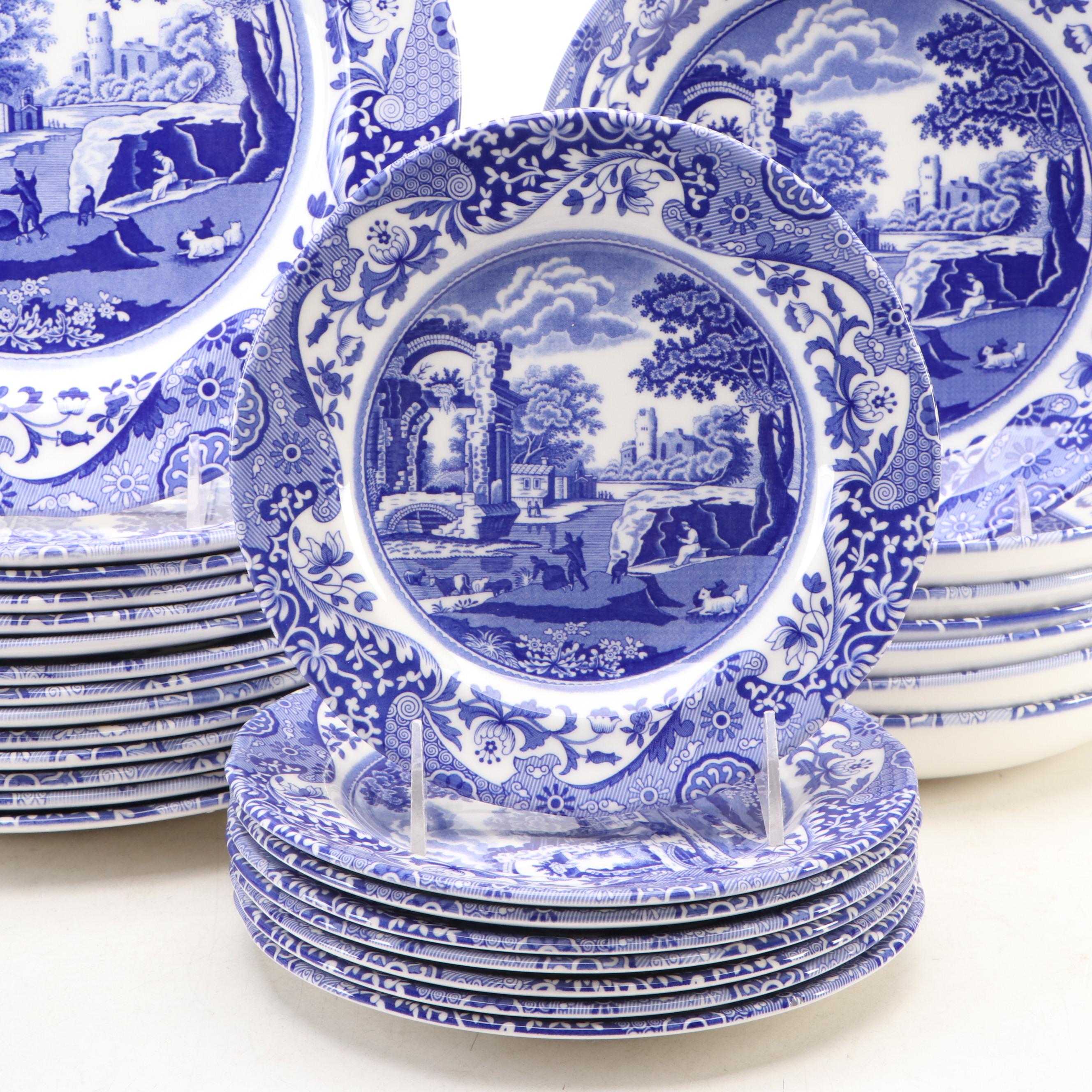 Spode "Italian" Blue and White Ceramic Dinnerware