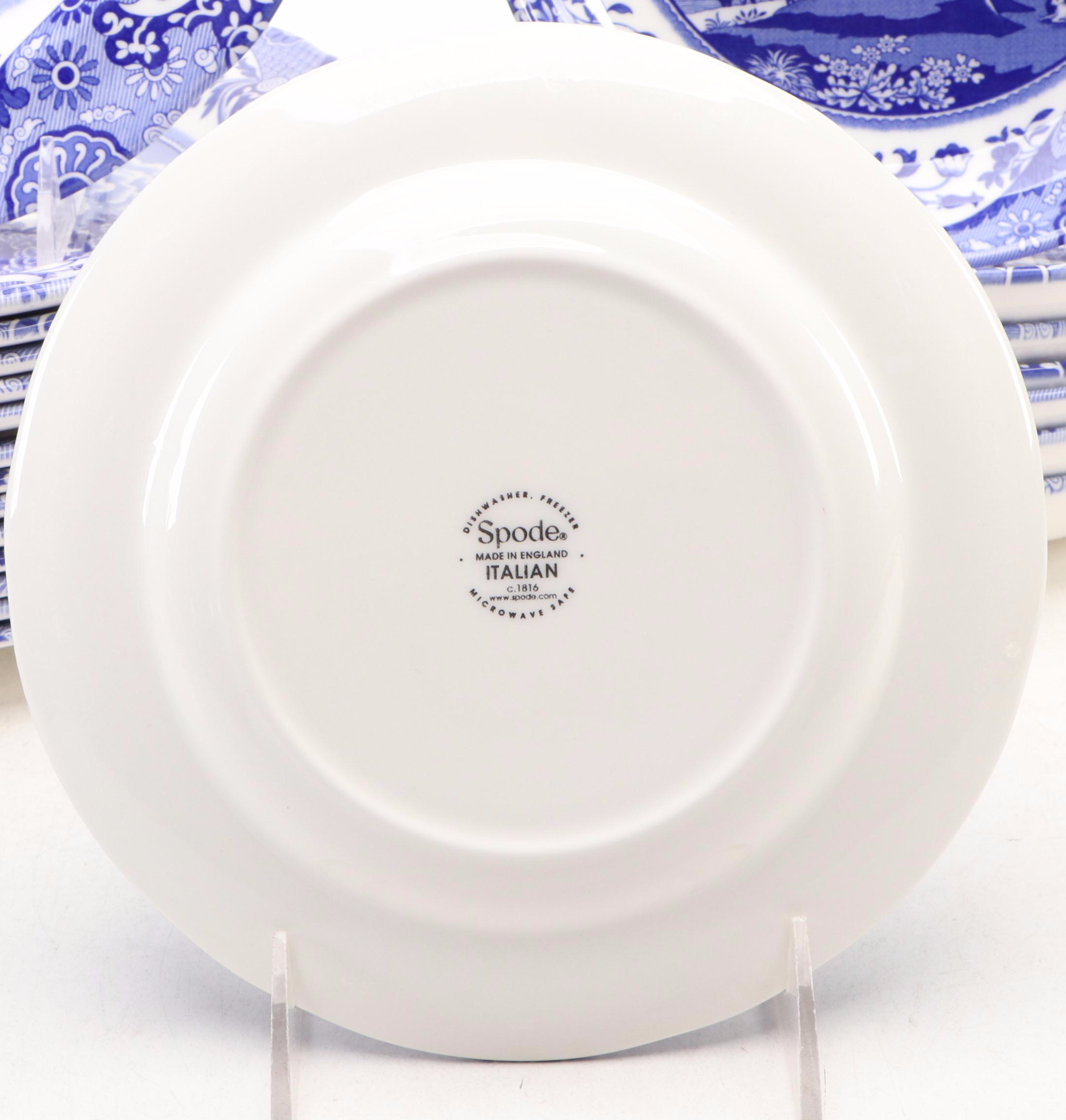 Spode "Italian" Blue and White Ceramic Dinnerware