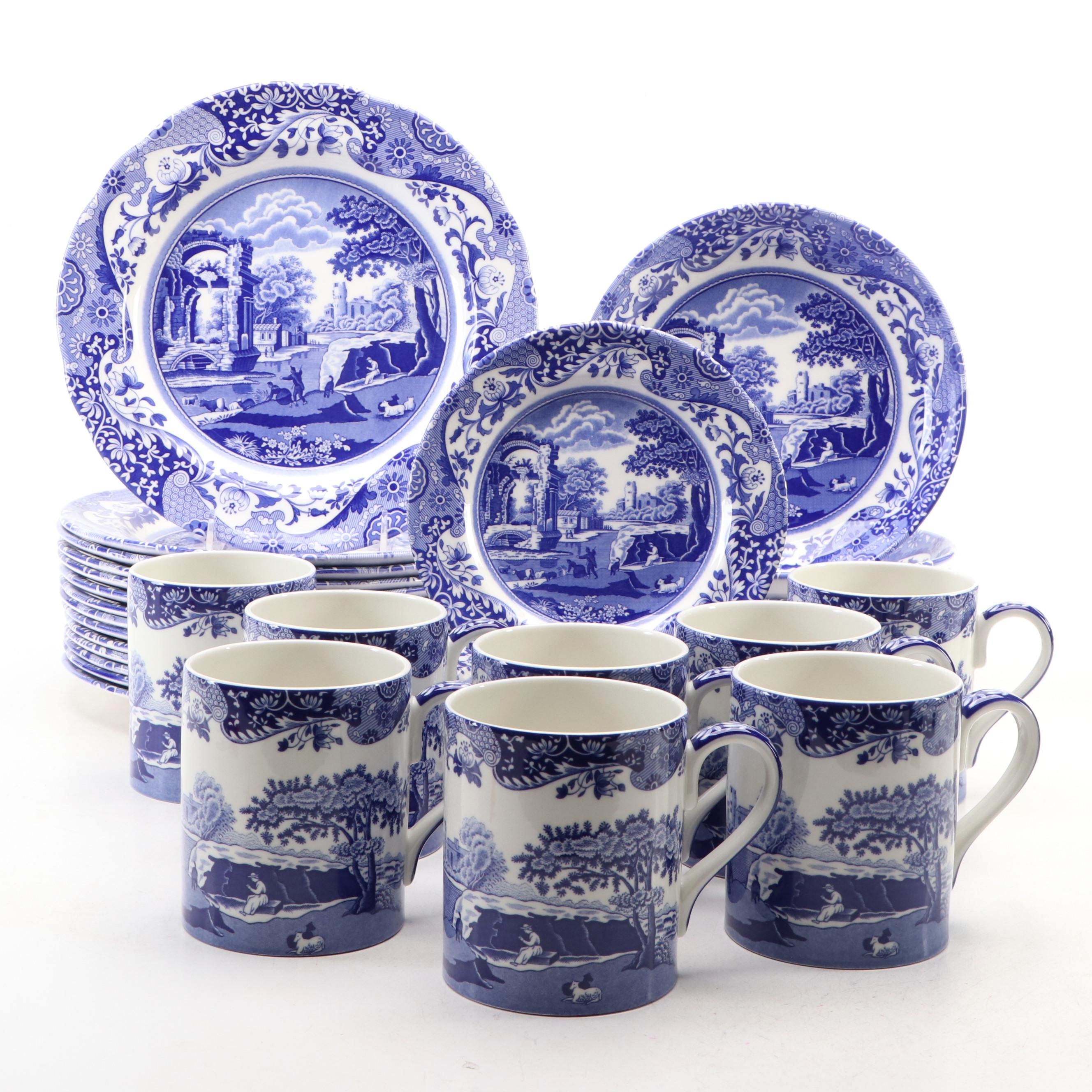 Spode "Italian" Blue and White Ceramic Dinnerware