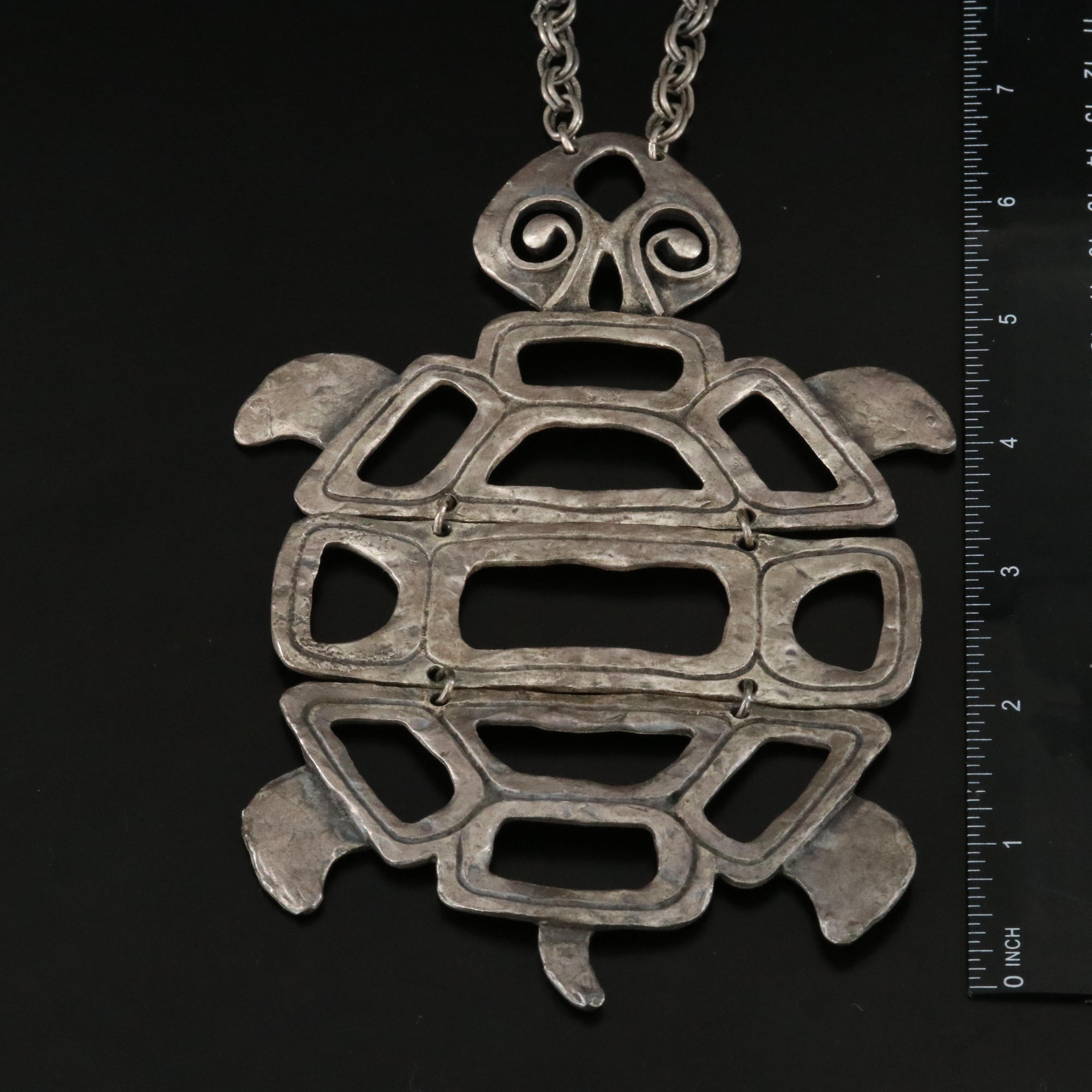 Lind-Gal, American Modernist Segmented Turtle Necklace