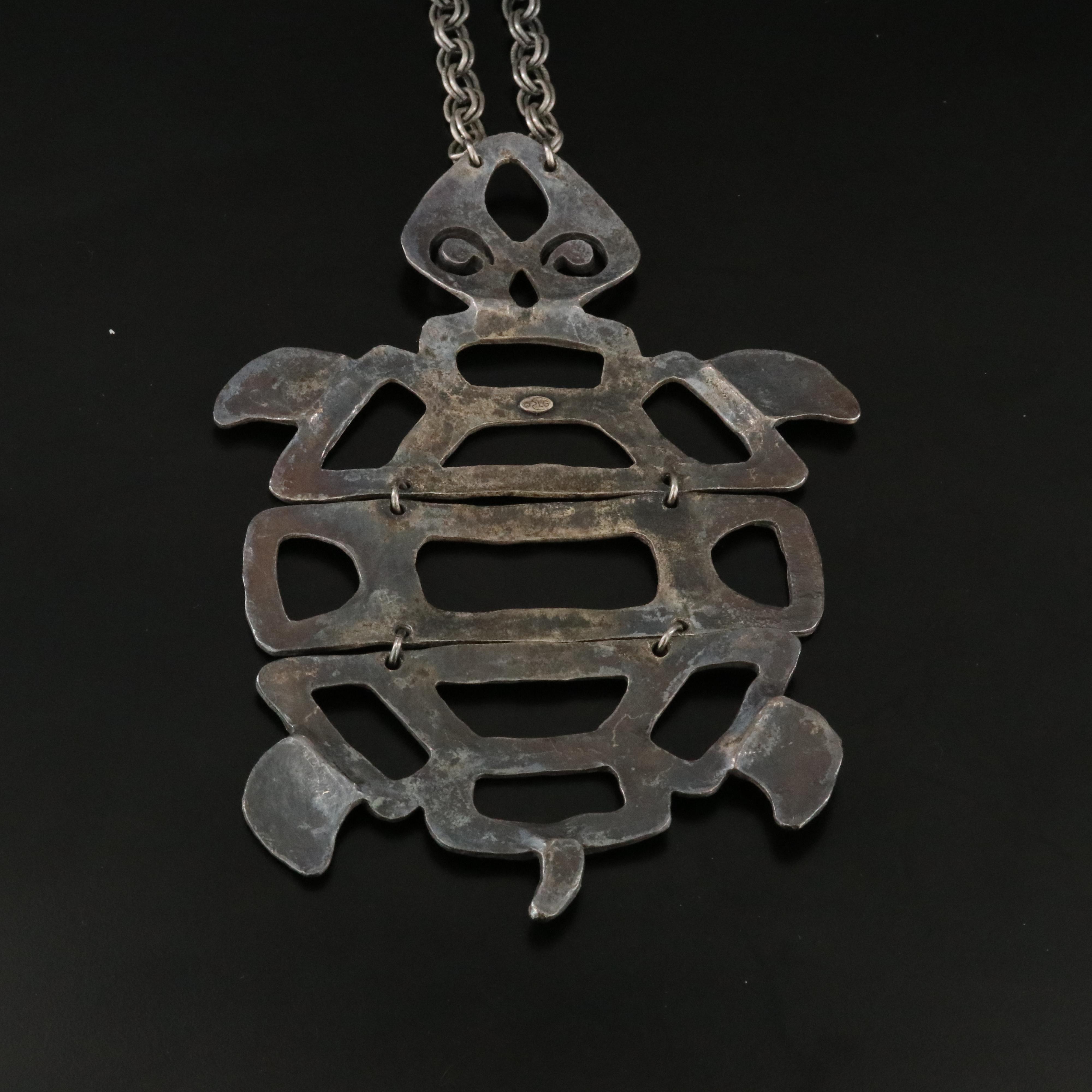 Lind-Gal, American Modernist Segmented Turtle Necklace