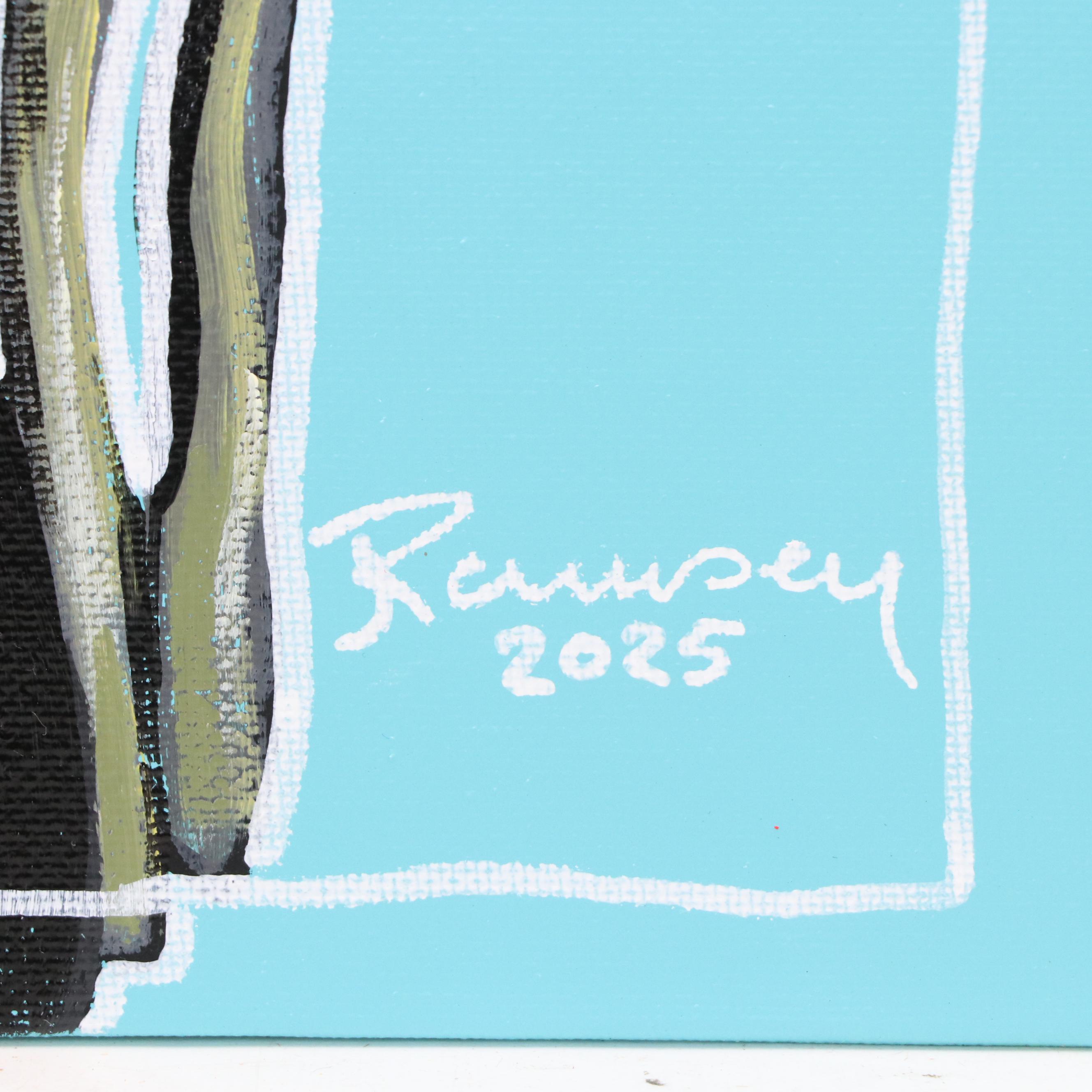 Joshua Ramsey Stylized Acrylic Portrait of a Native American "Ancestors #7"