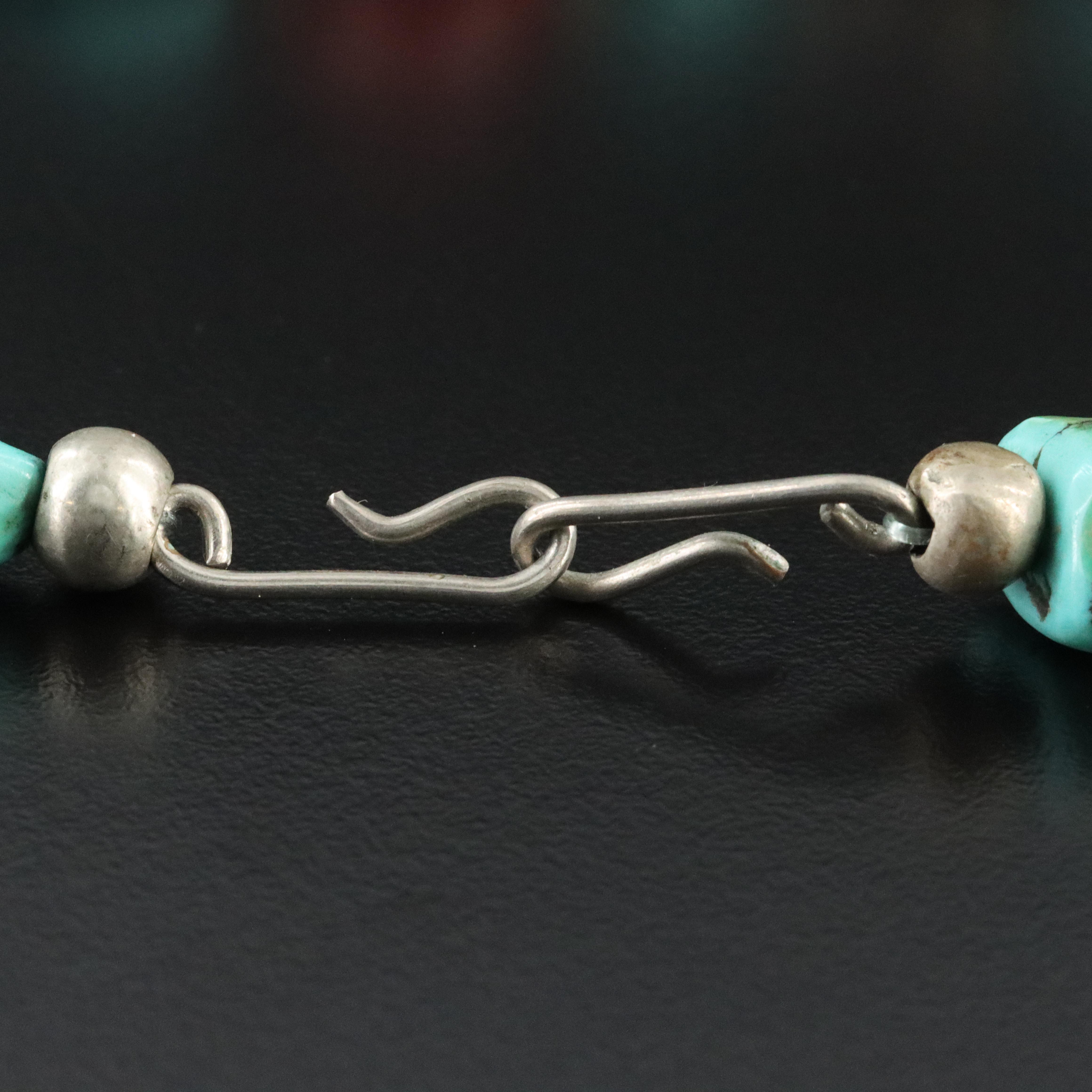 Moroccan Style Turquoise and Coral Necklace