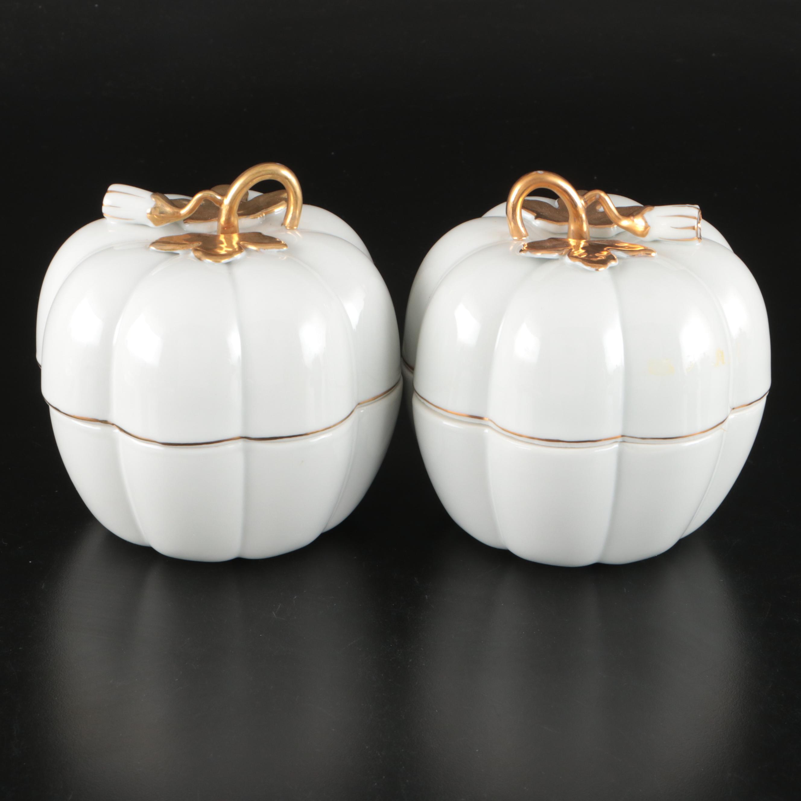 Richard Ginori Porcelain Tea Caddies and Plates with Other Ceramic Tableware