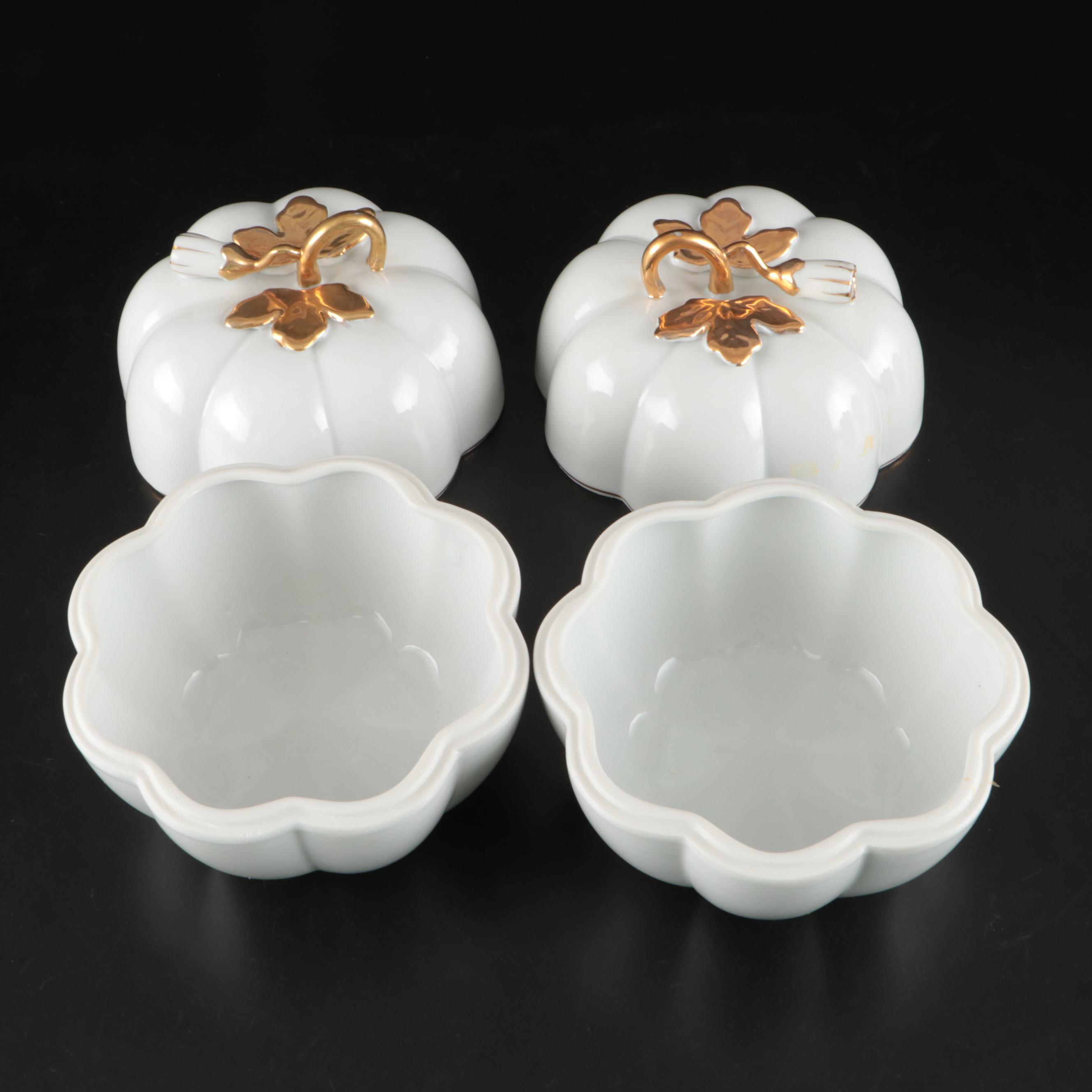 Richard Ginori Porcelain Tea Caddies and Plates with Other Ceramic Tableware