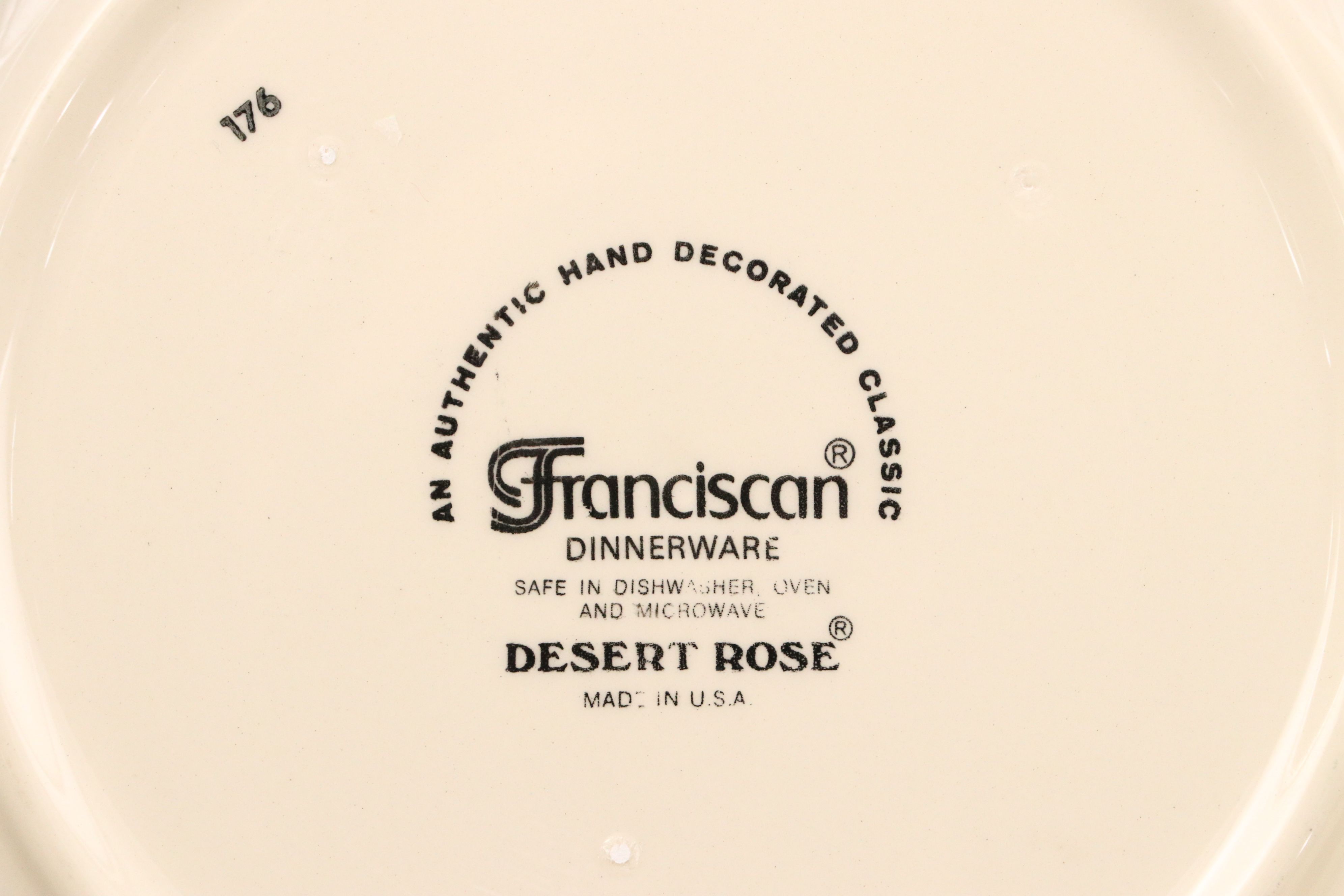 Franciscan "Desert Rose" Dinnerware and Serving Pieces, 1941–1984
