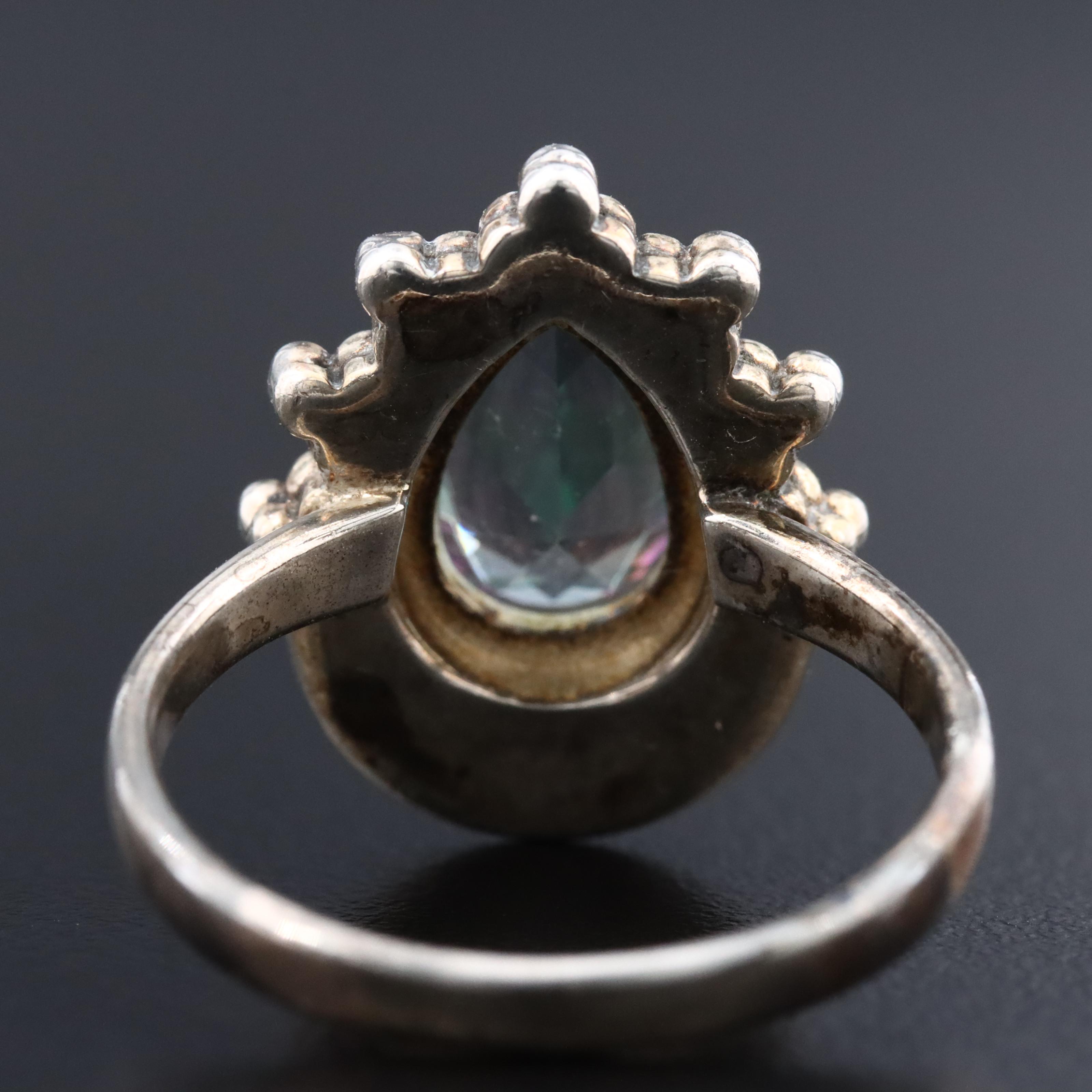Sterling Mystic Faux Stone Ring