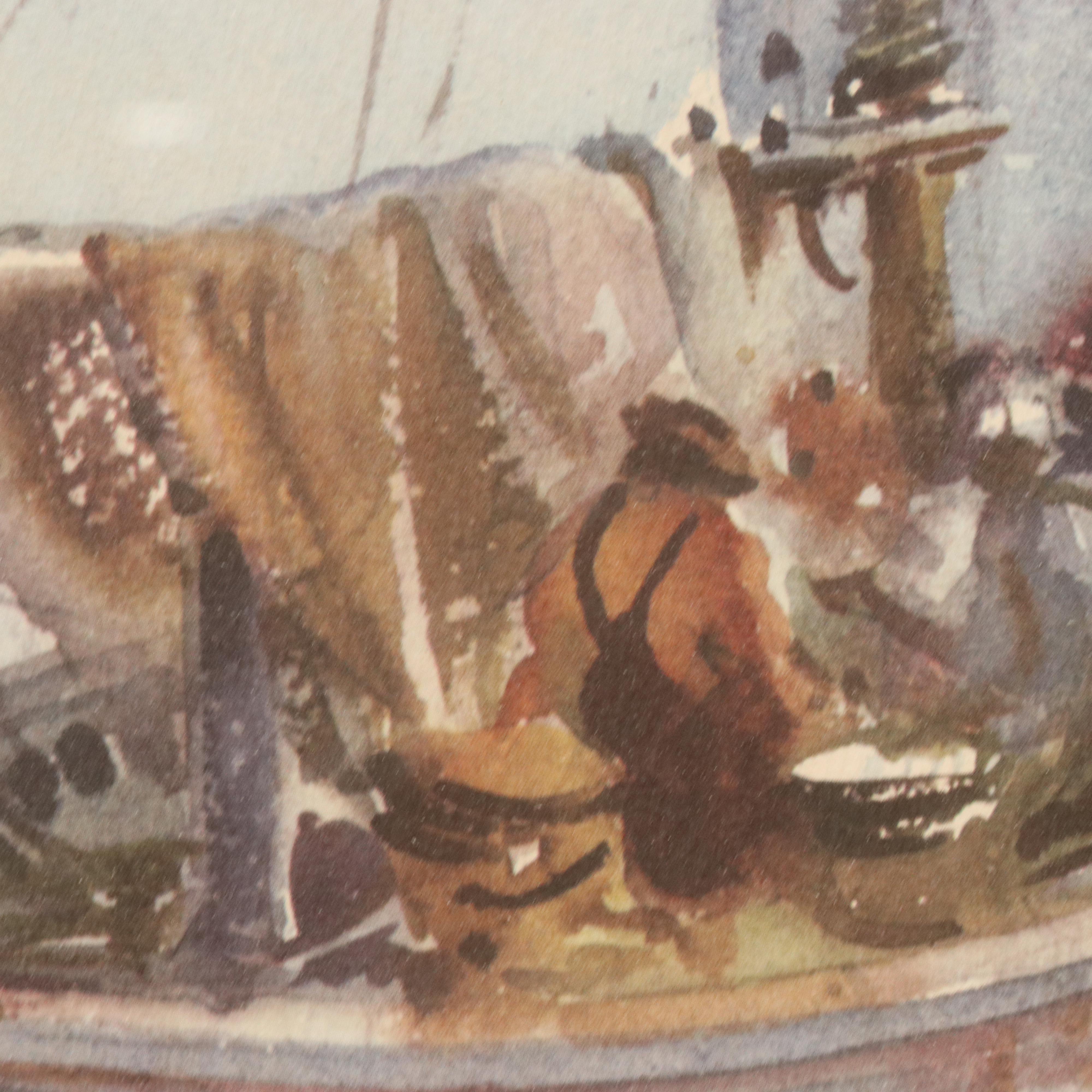 Maritime Offset Lithograph After James Milton Sessions