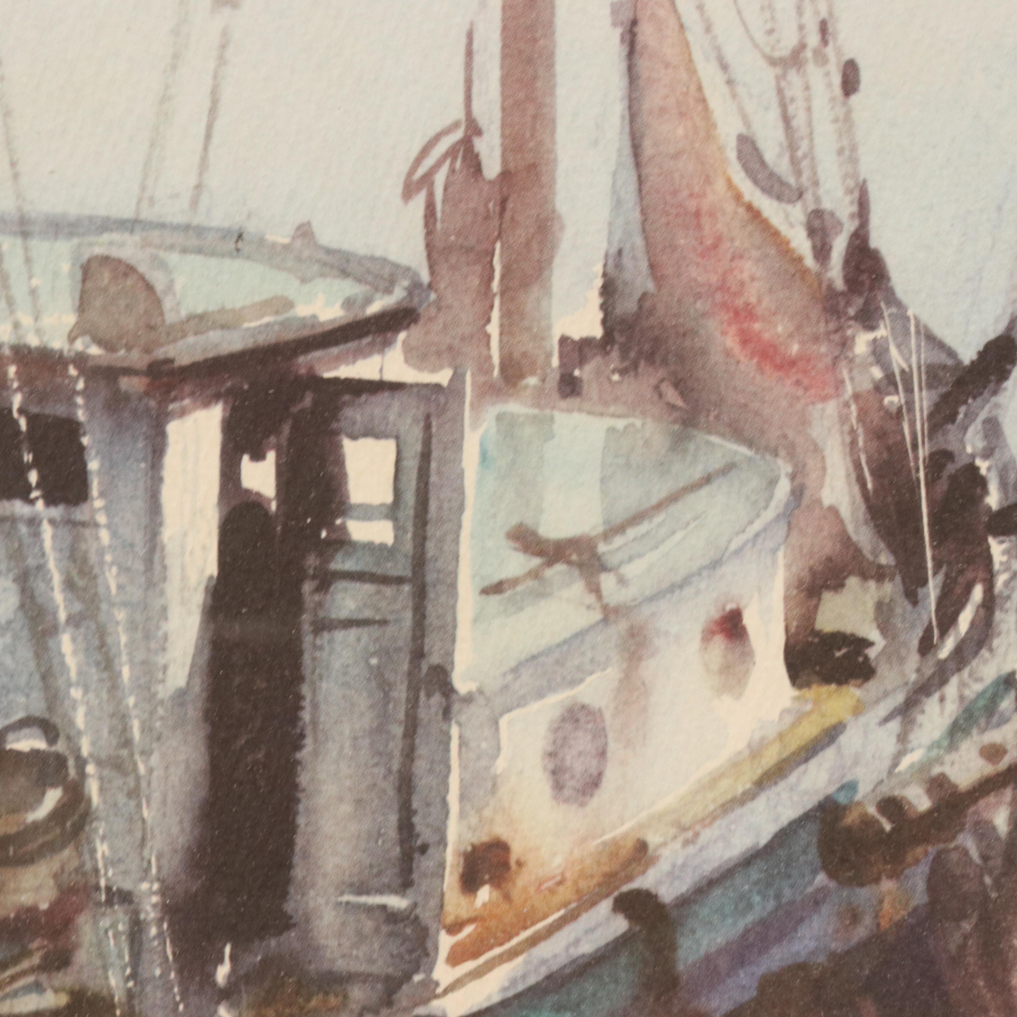 Maritime Offset Lithograph After James Milton Sessions