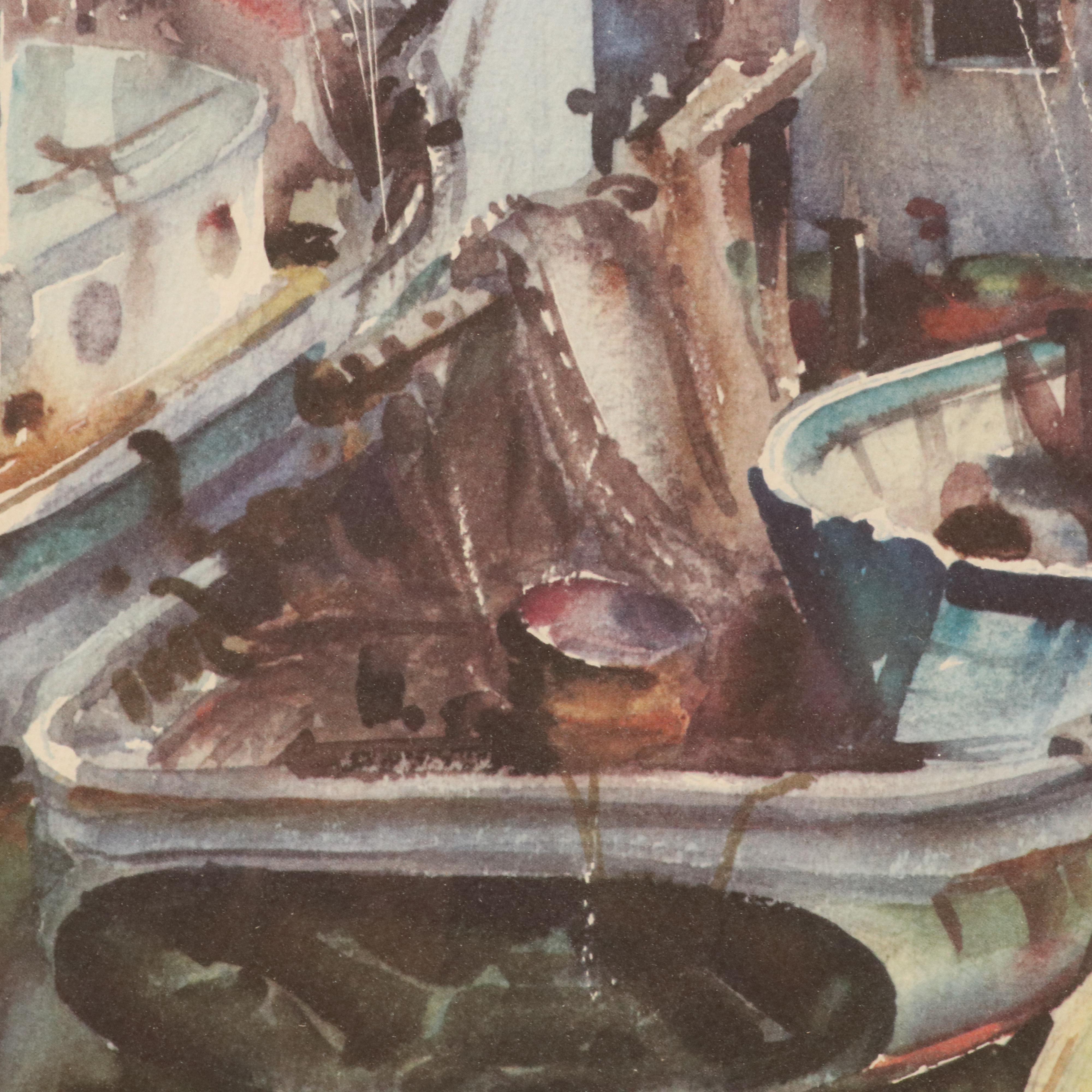 Maritime Offset Lithograph After James Milton Sessions