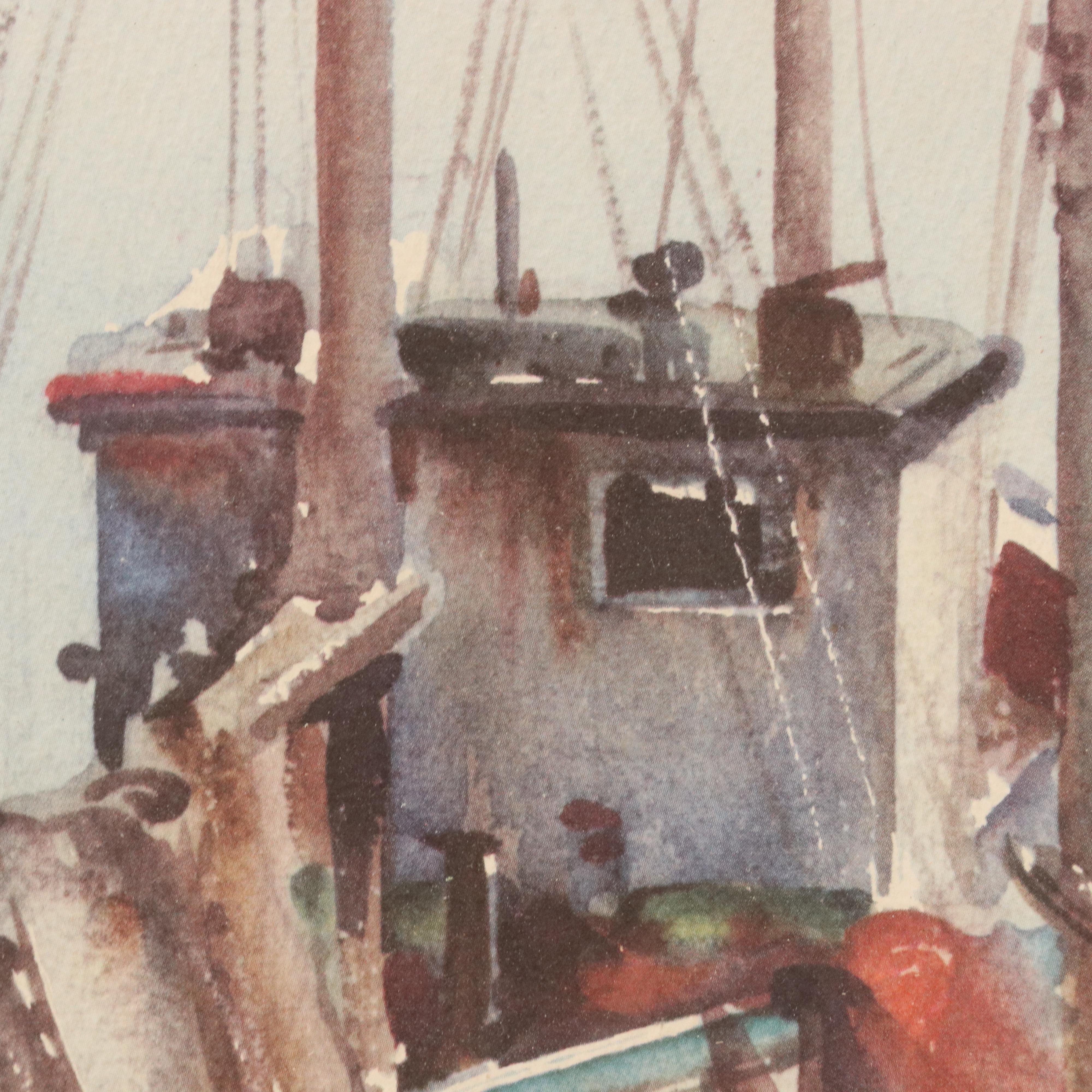 Maritime Offset Lithograph After James Milton Sessions