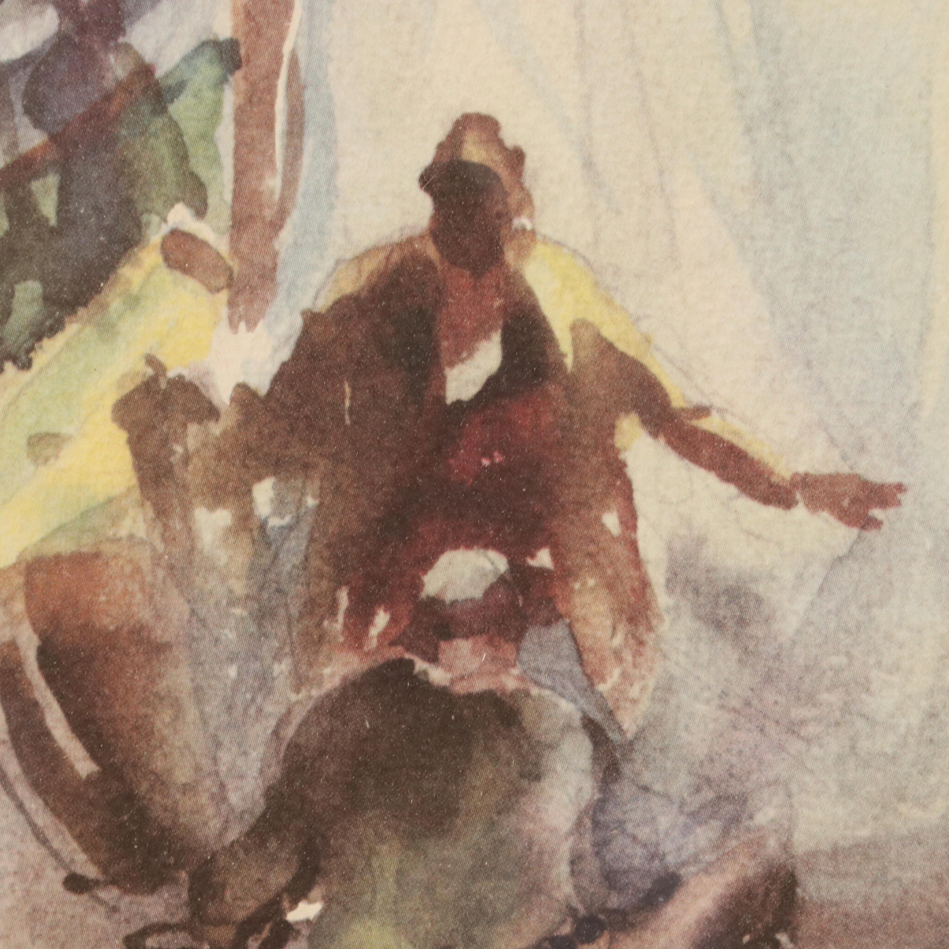 Maritime Offset Lithograph After James Milton Sessions