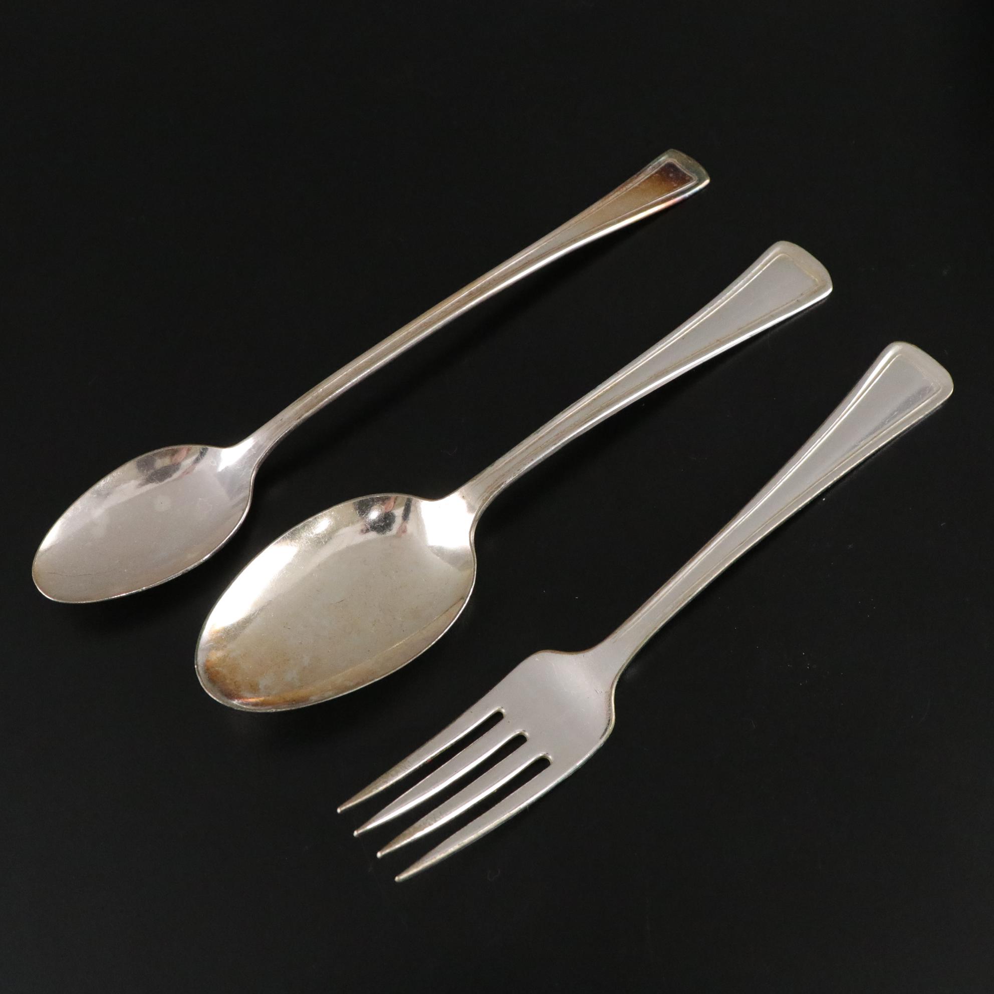 Victor Silver Co. Silver Plate Flatware Includes Iced Tea Spoons & Dinner Forks