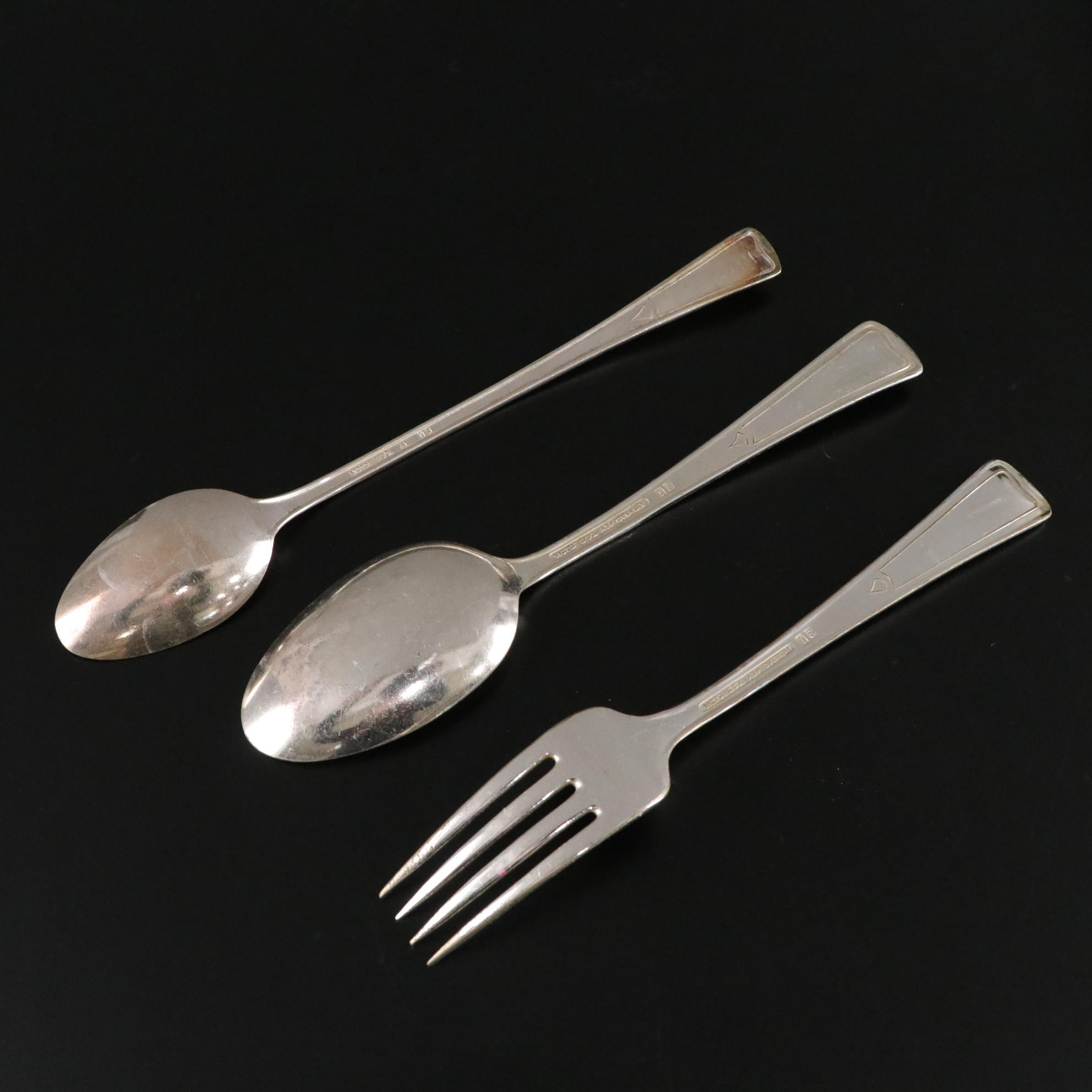 Victor Silver Co. Silver Plate Flatware Includes Iced Tea Spoons & Dinner Forks
