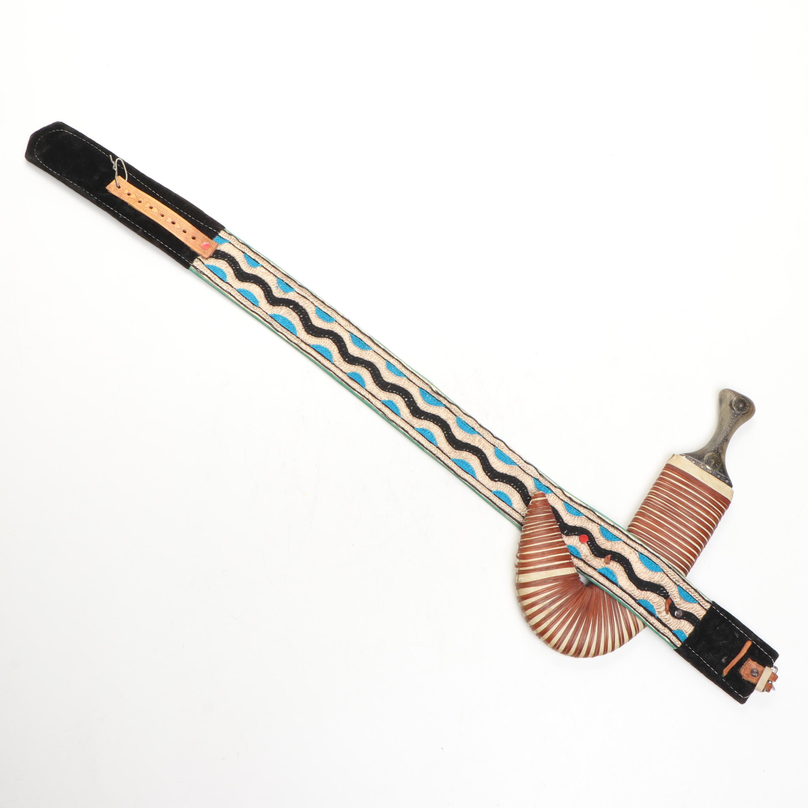 Middle Eastern Yemeni Jambiya Dagger with Belt