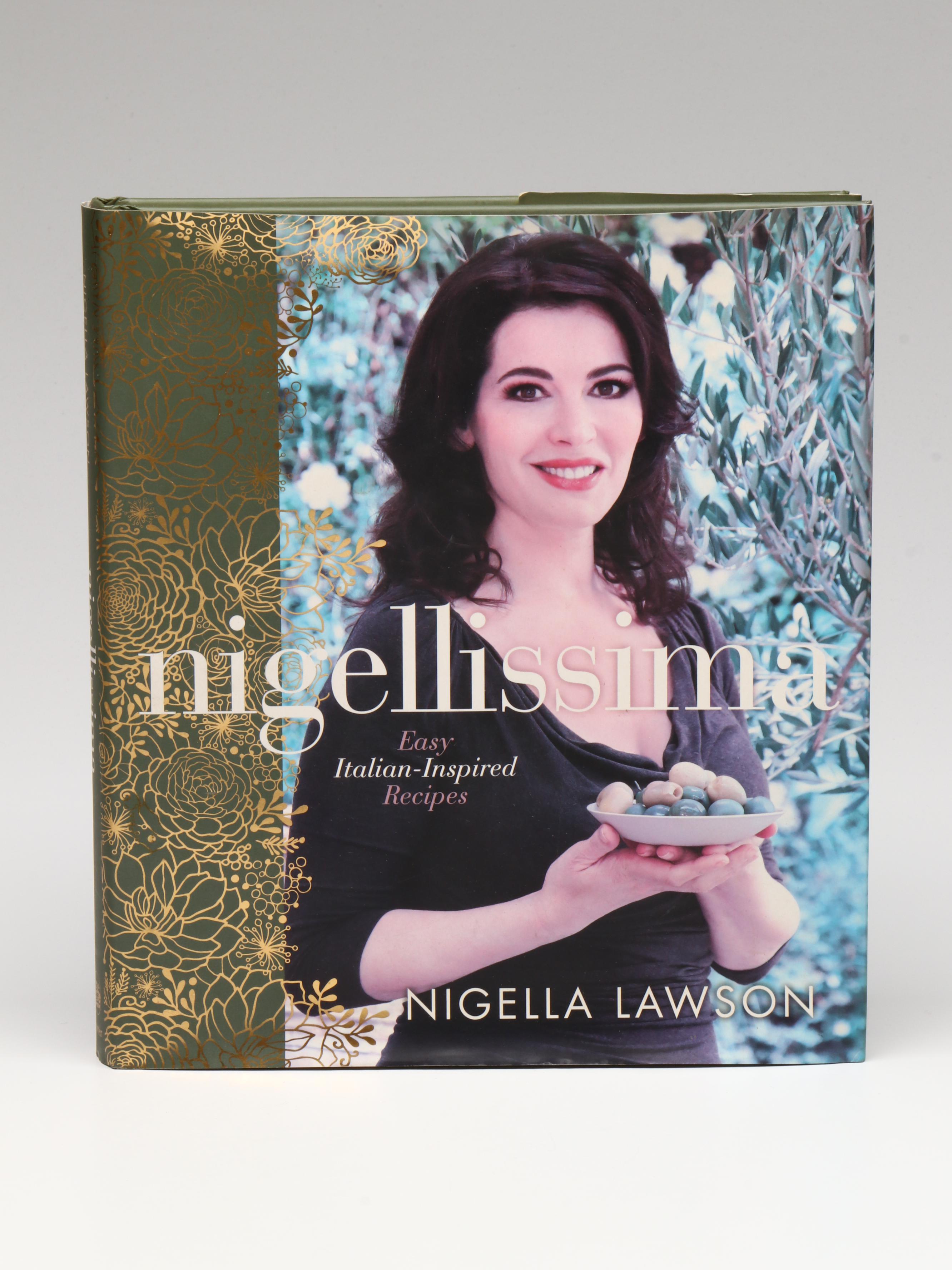 Nigella Lawson Cookbook with Anchor Hocking Glass Pitcher and More Table Décor