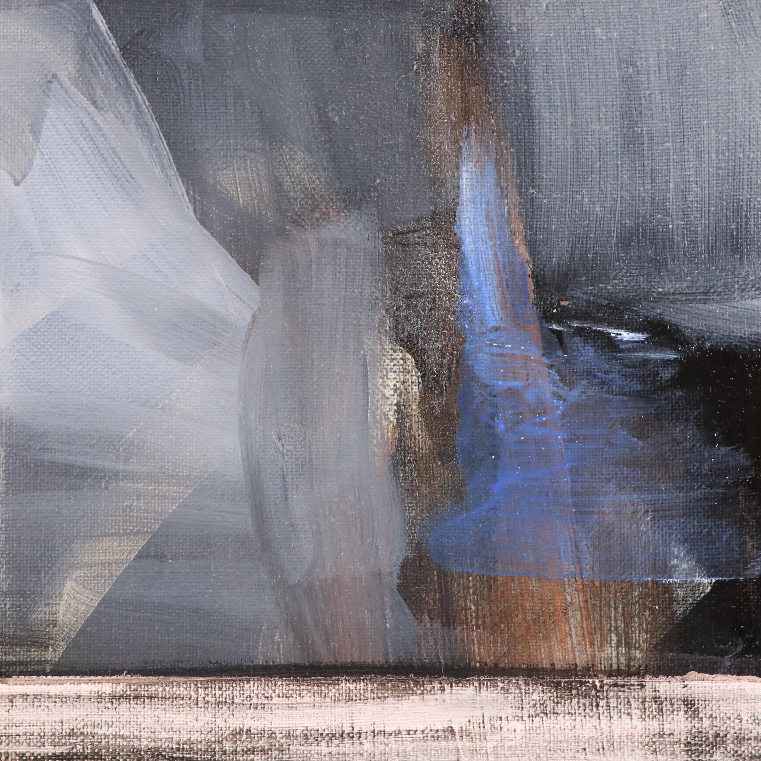 Milagros Pongo Abstract Mixed Media Painting "Minimalist," 21st Century